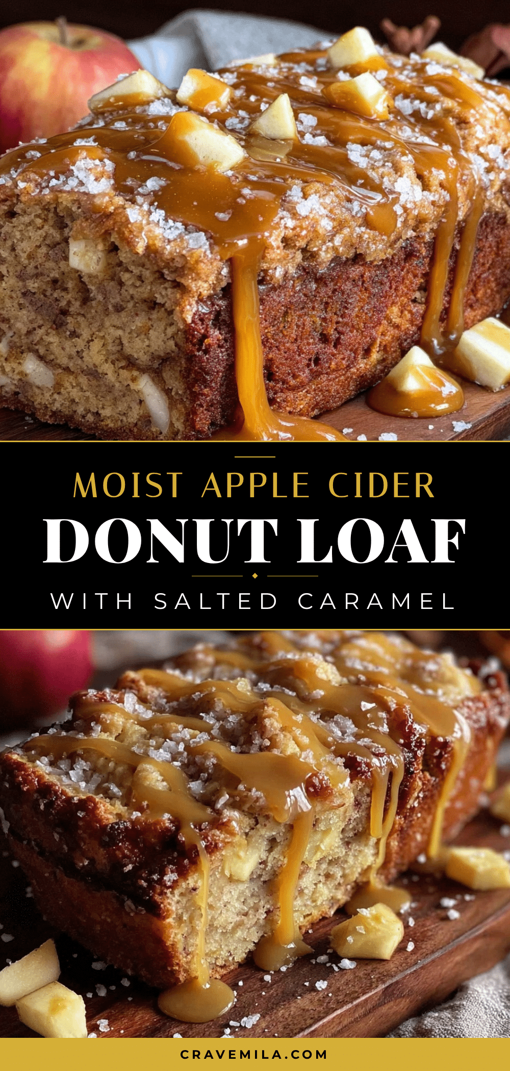 apple cider donut loaf cake recipe