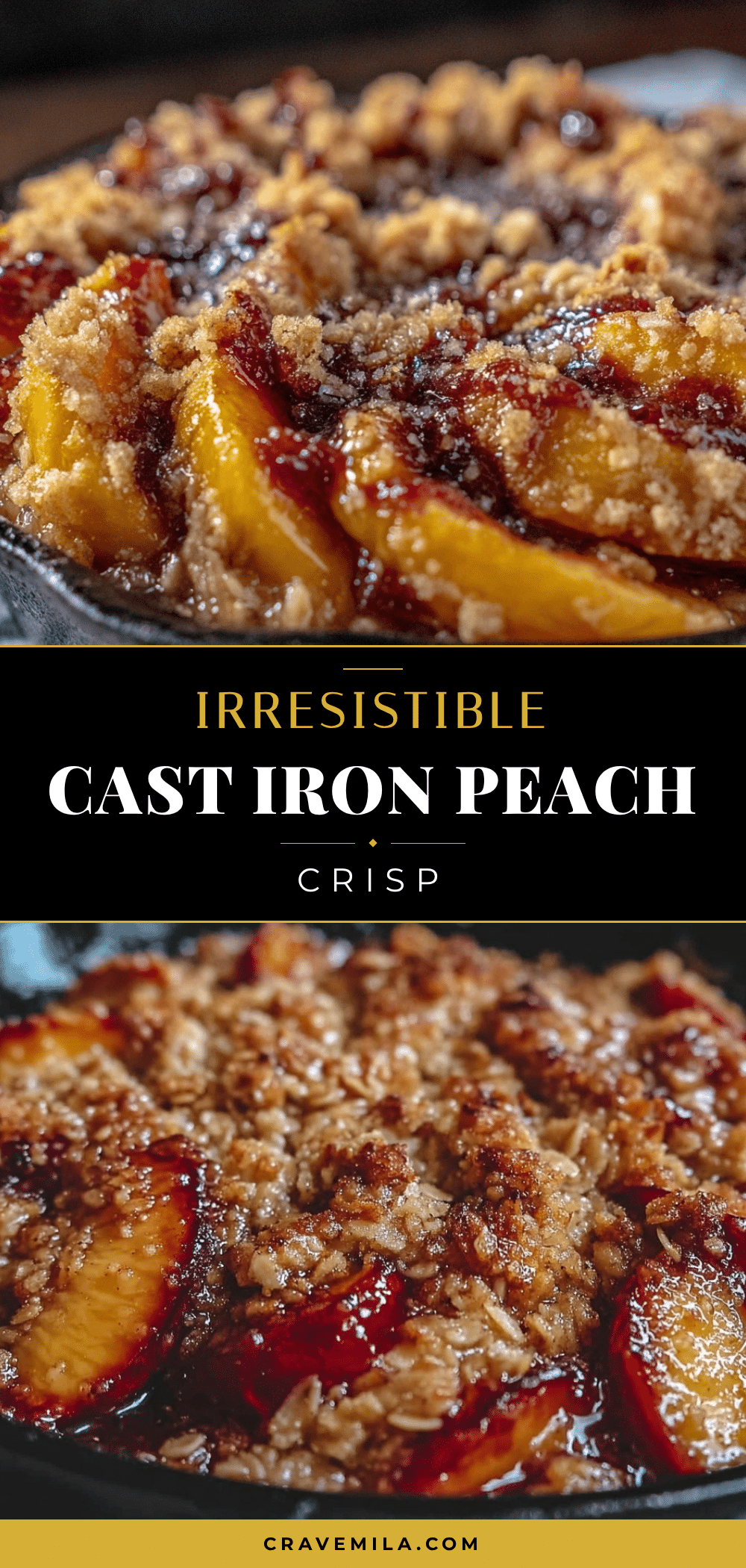 cast iron peach crisp recipe