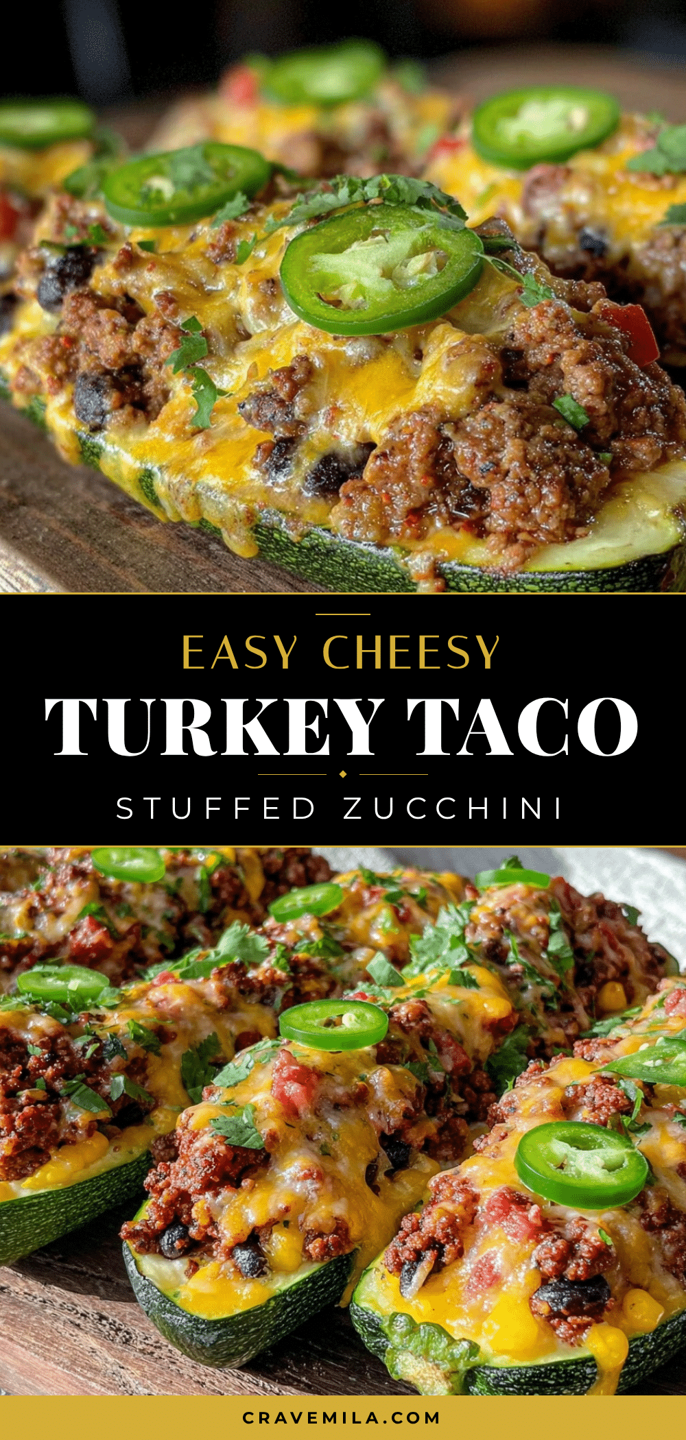 cheesy turkey taco stuffed zucchini boats recipe
