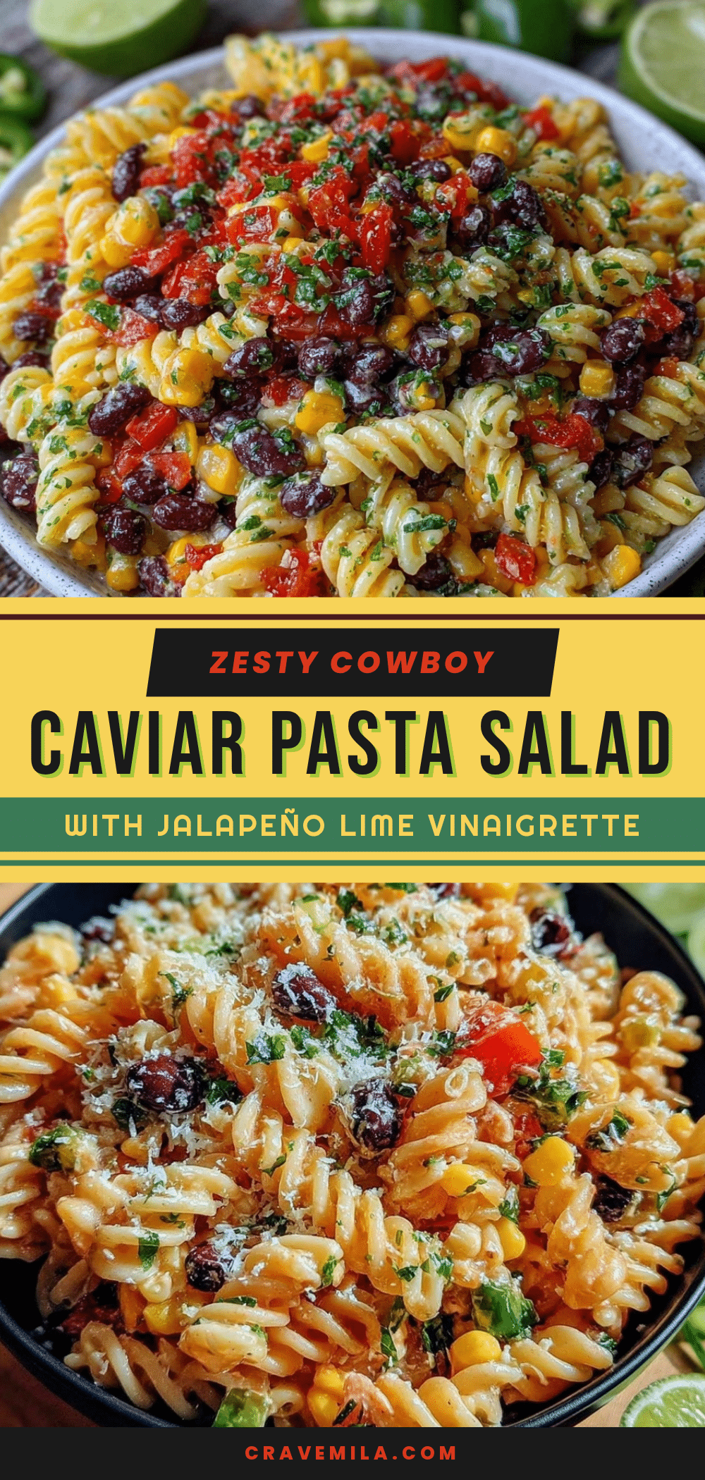 cowboy caviar pasta salad recipe