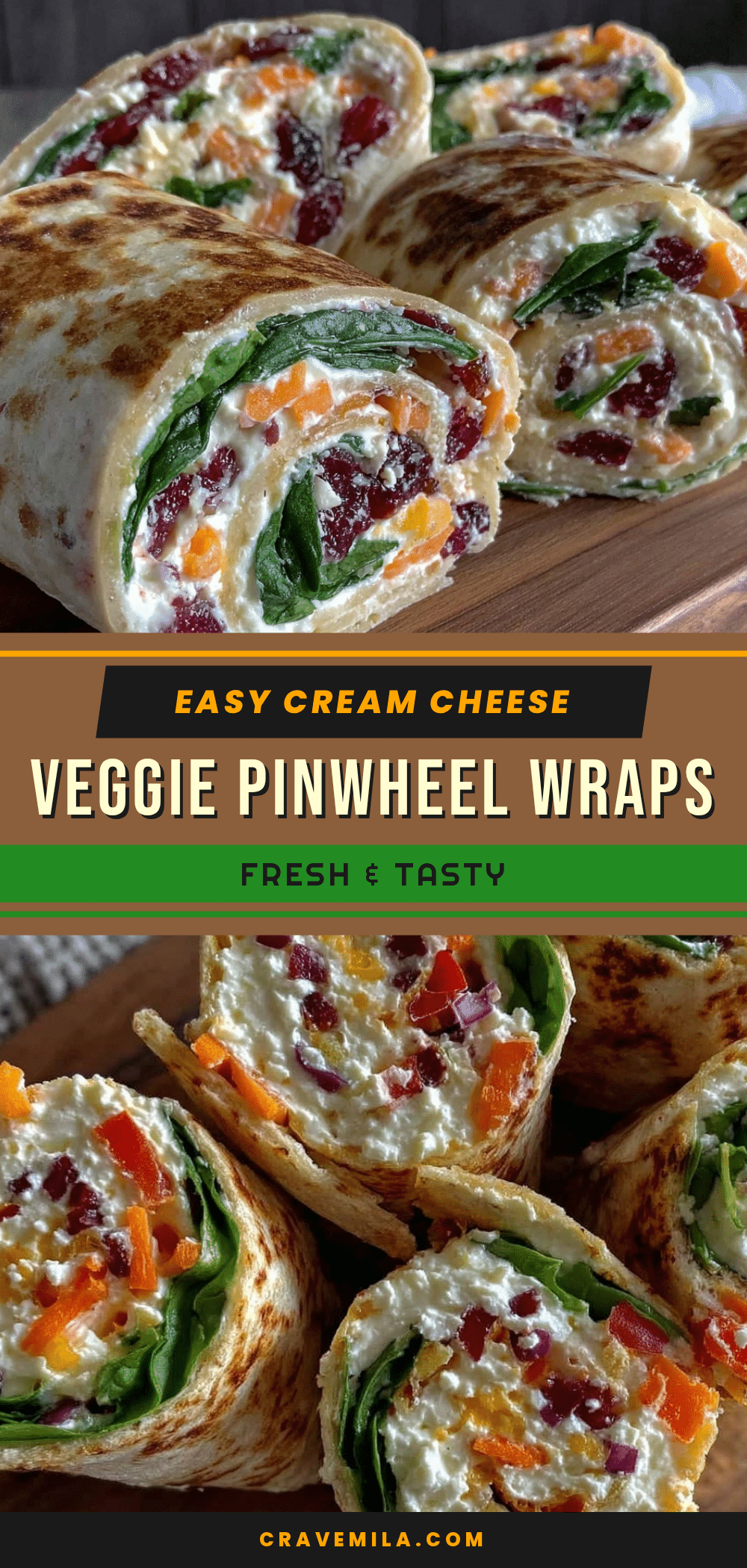 cream cheese and veggie pinwheel wraps recipe