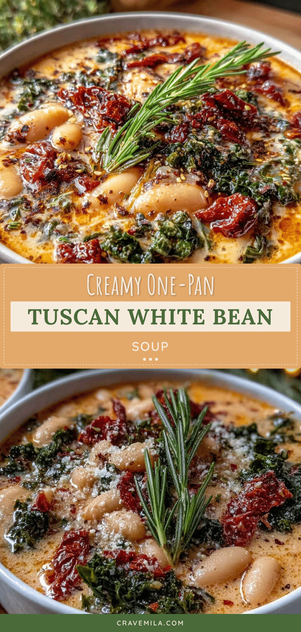 creamy one-pan tuscan white bean and kale soup recipe
