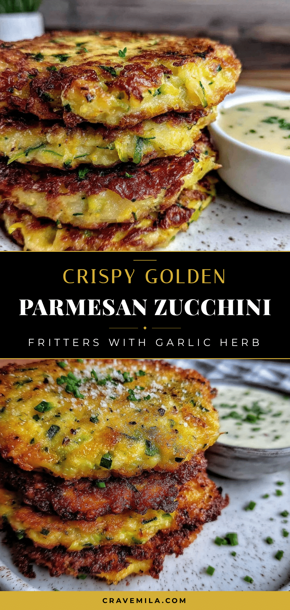 crispy Parmesan zucchini fritters recipe