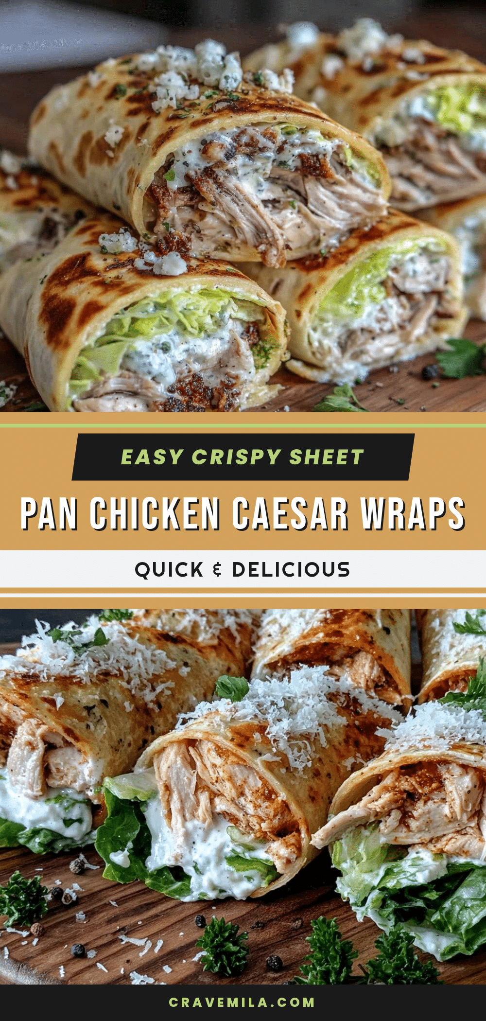 crispy sheet pan chicken caesar wraps recipe