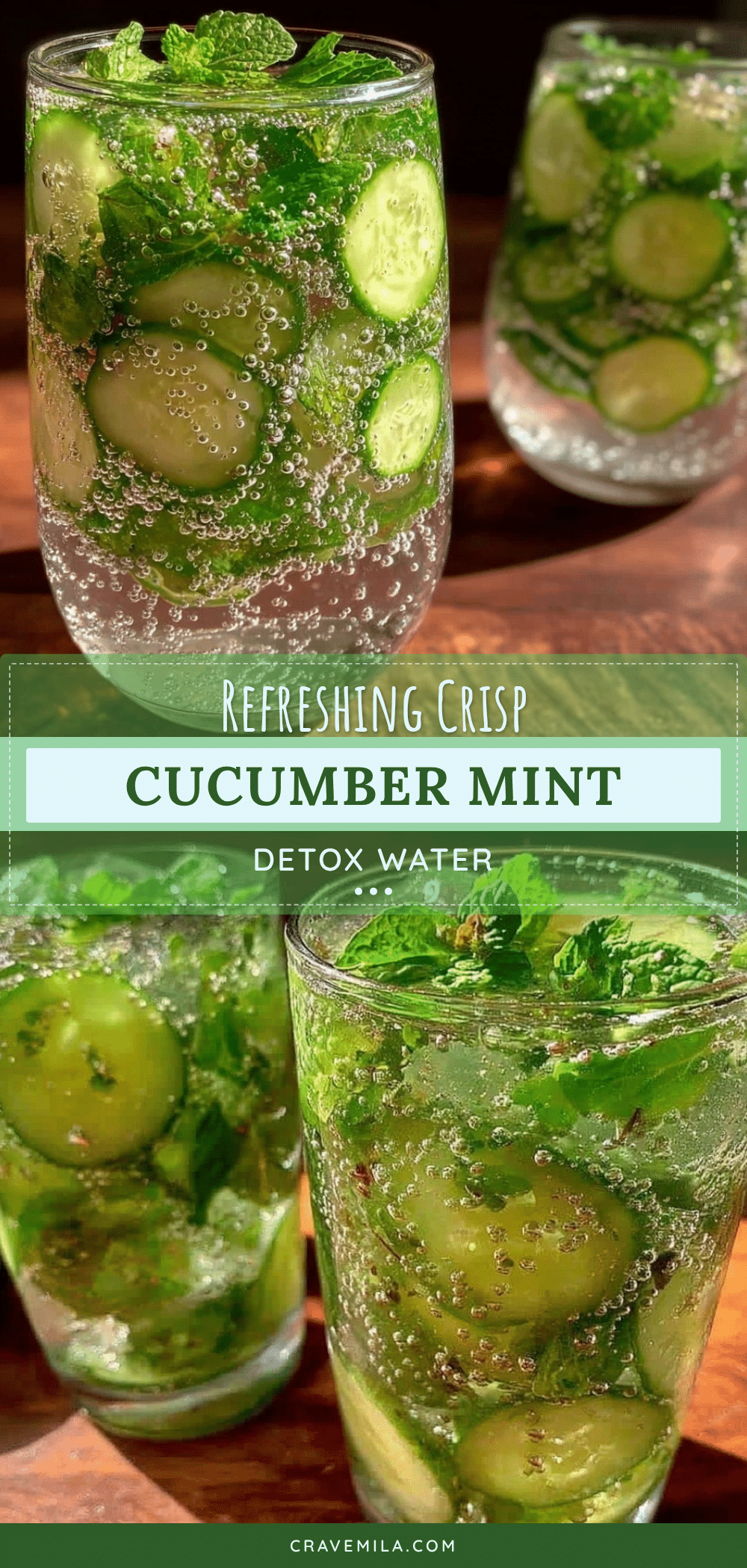 fresh cucumber mint detox water recipe