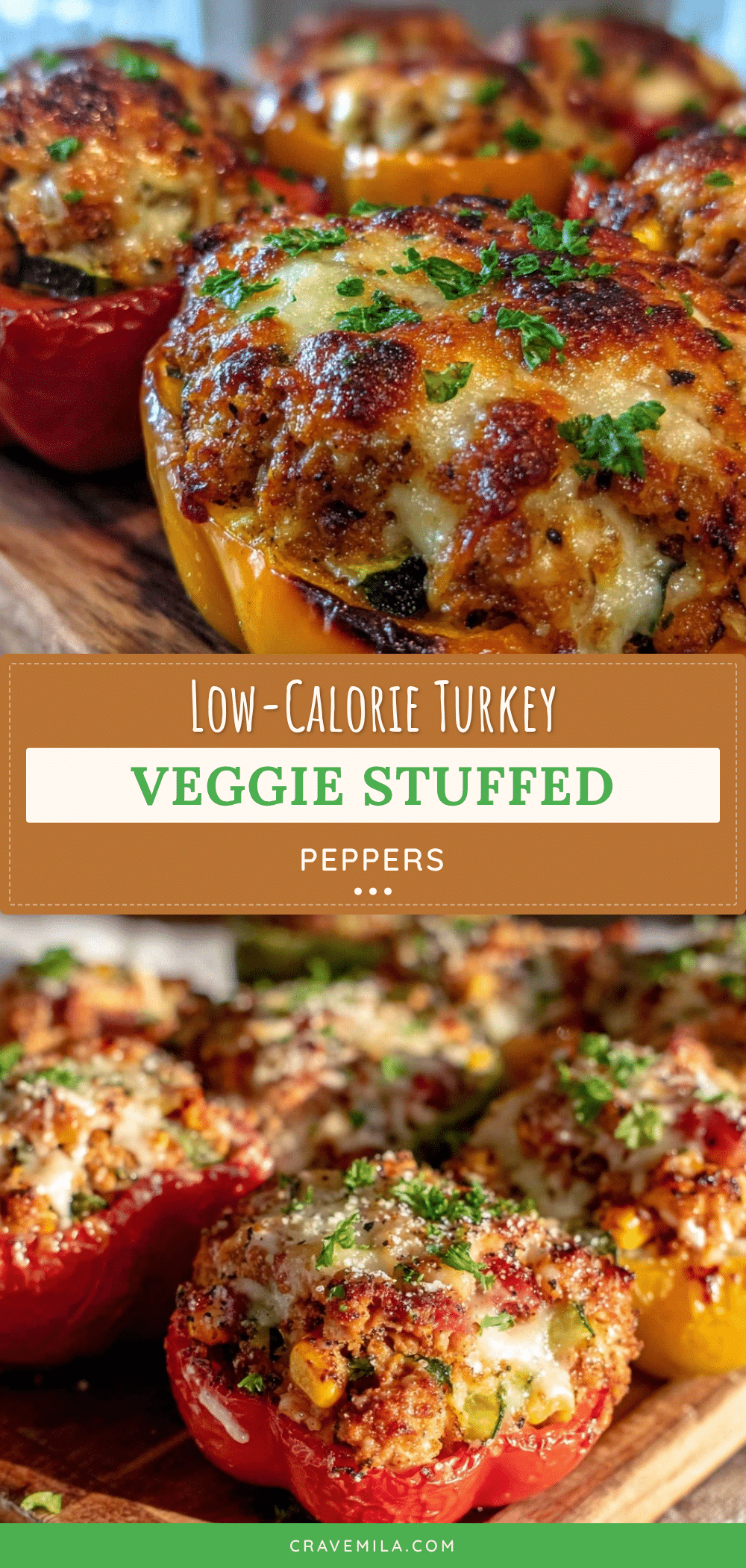 healthy calorie deficit turkey stuffed bell peppers recipe