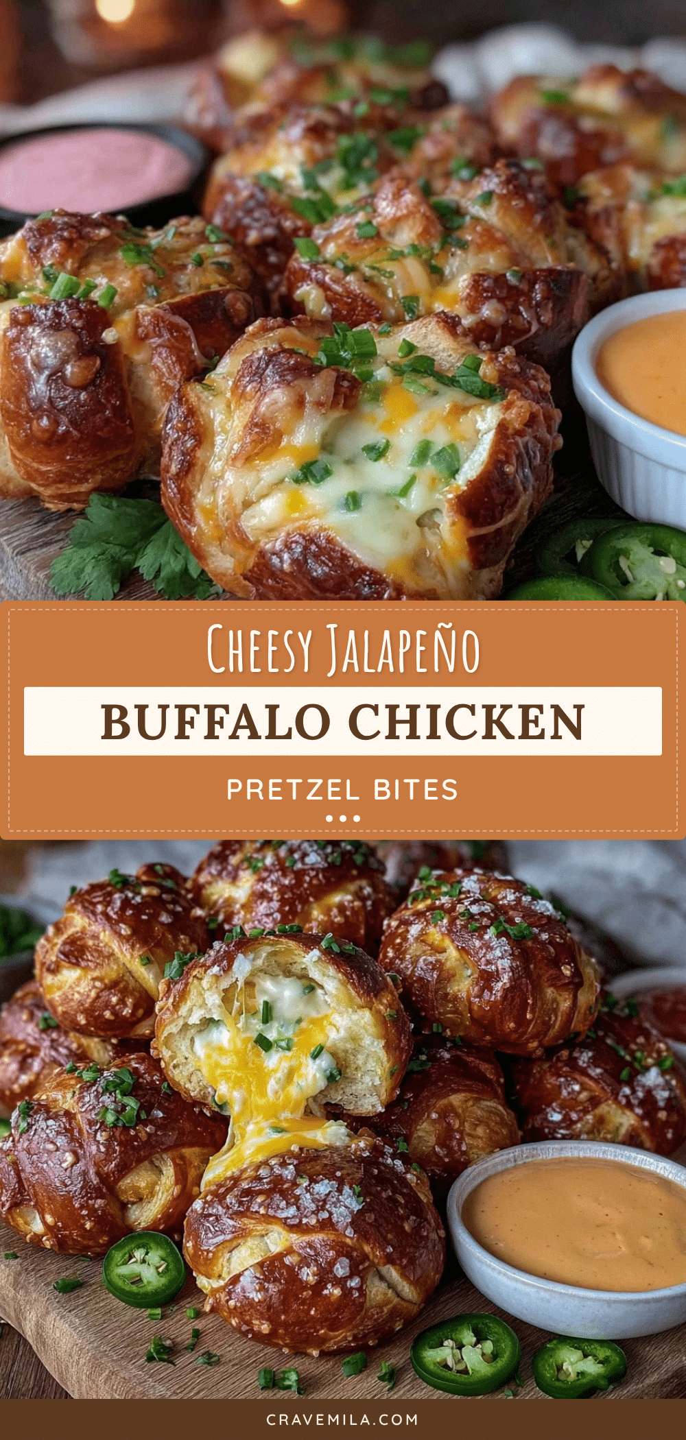 jalapeño popper buffalo chicken dip stuffed pretzel bites recipe