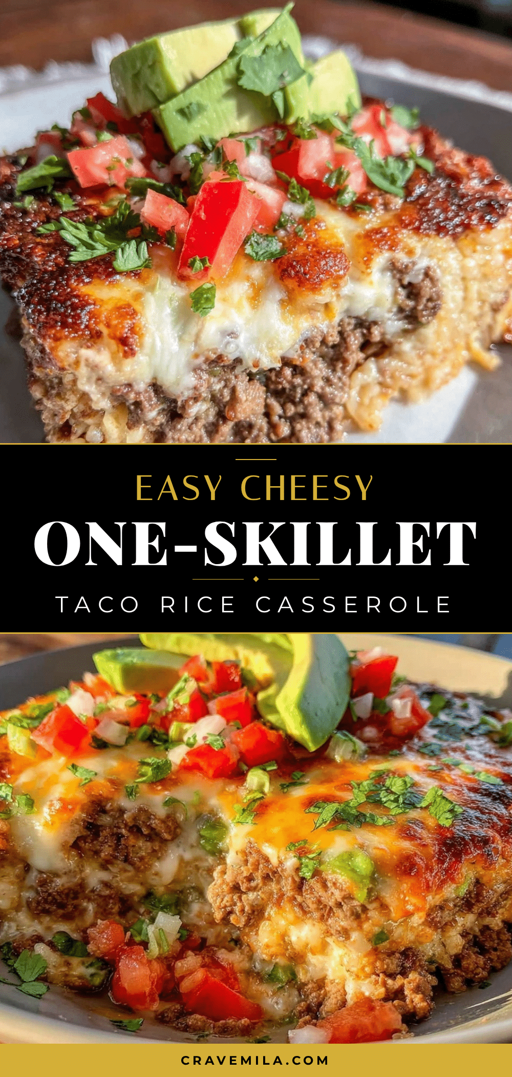 one-skillet ground beef taco rice casserole recipe
