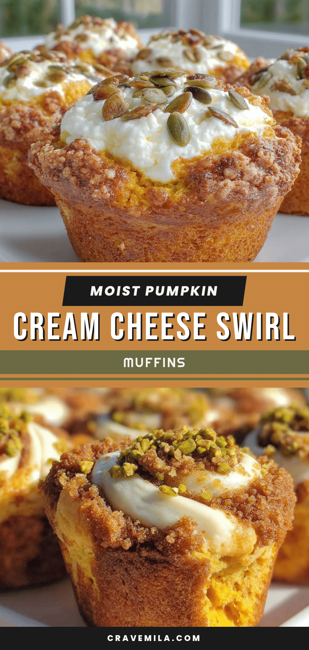 pumpkin cream cheese swirl muffins recipe