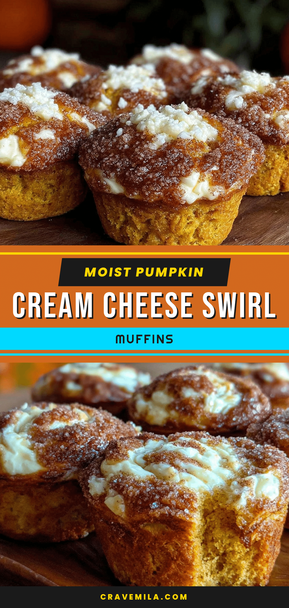 pumpkin cream cheese swirl muffins recipe