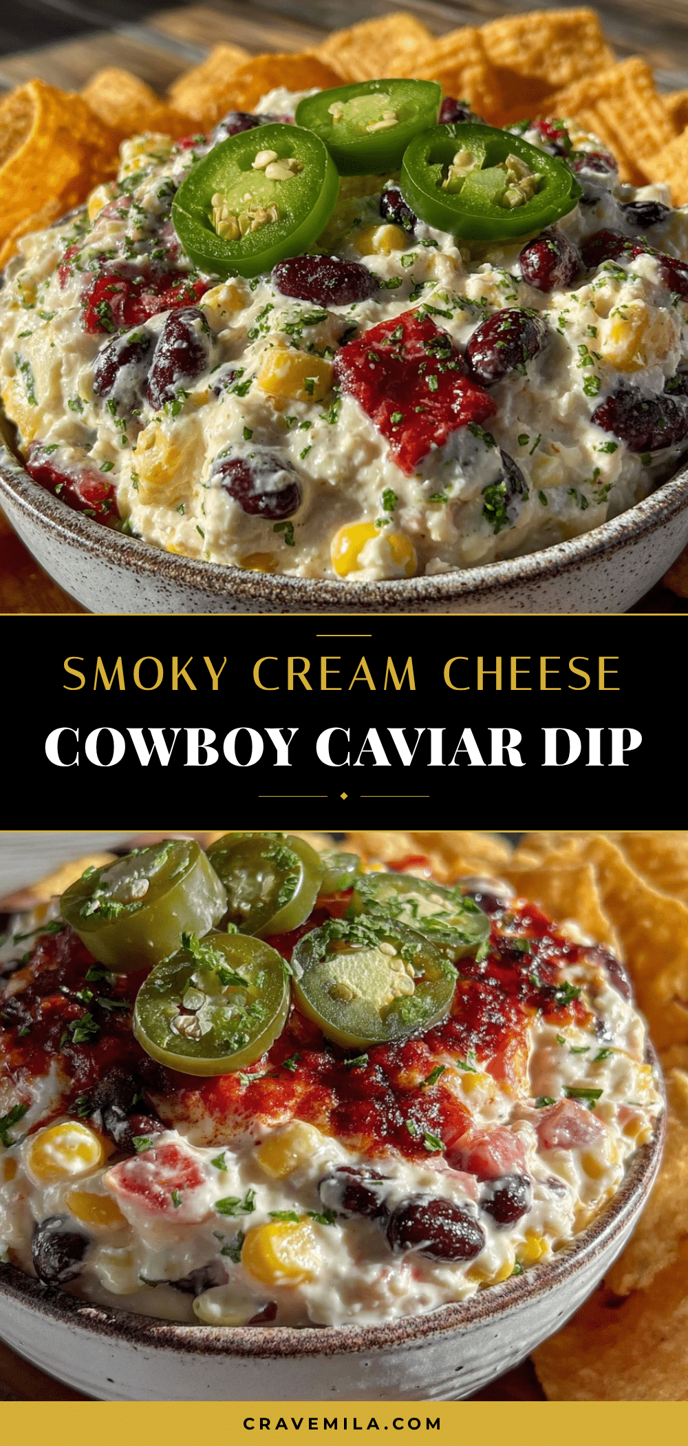 smoked cream cheese cowboy caviar dip recipe