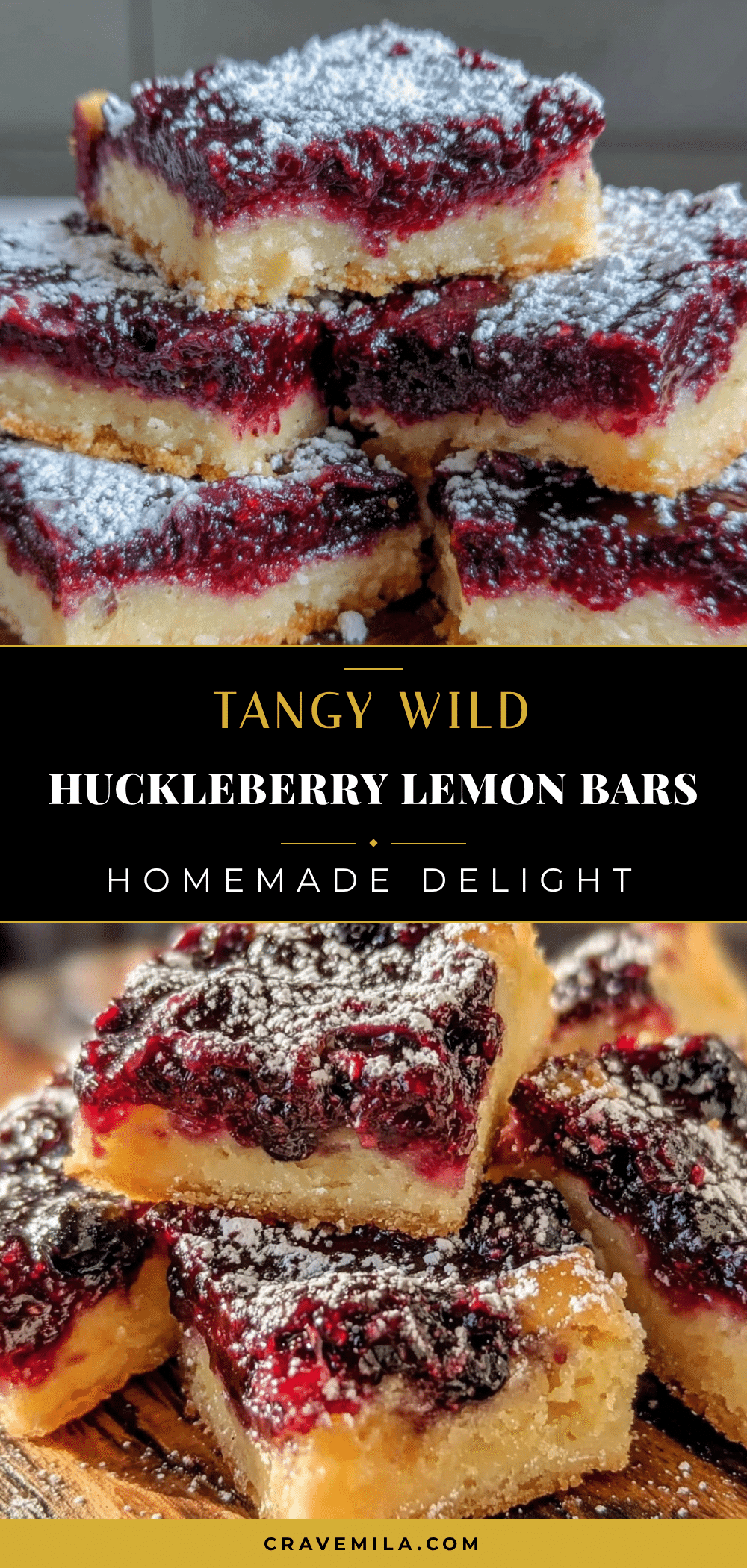 wild huckleberry lemon bars recipe