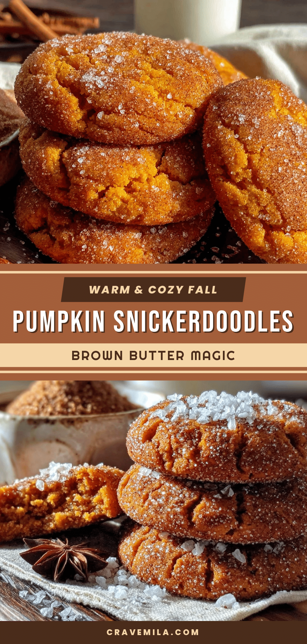 brown butter pumpkin snickerdoodles recipe
