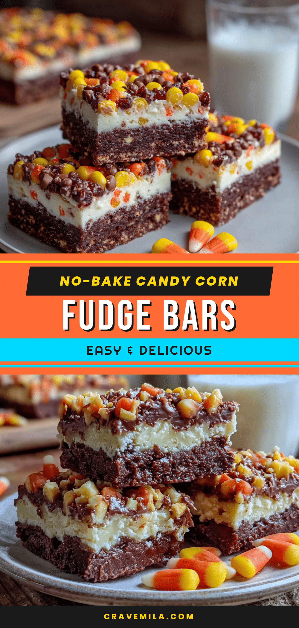 candy corn fudge bars recipe
