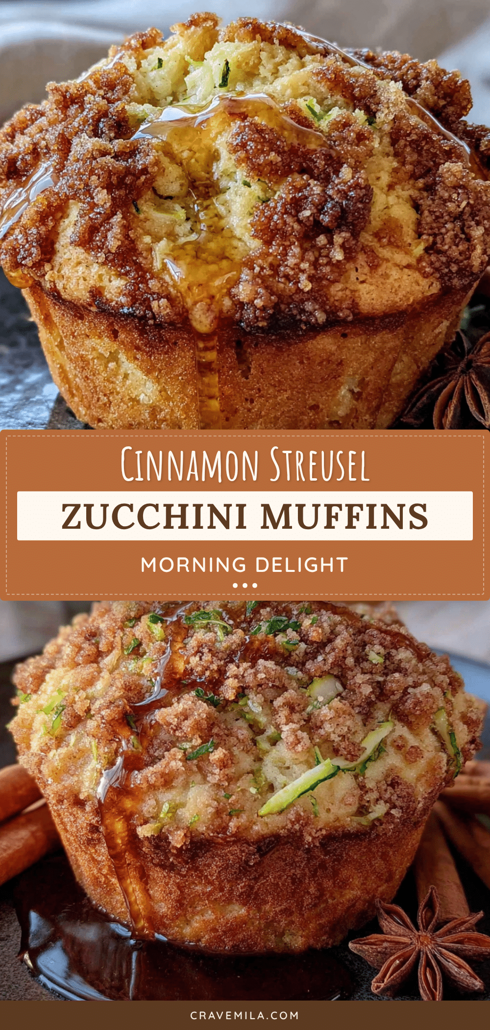 cinnamon zucchini muffins with streusel topping recipe