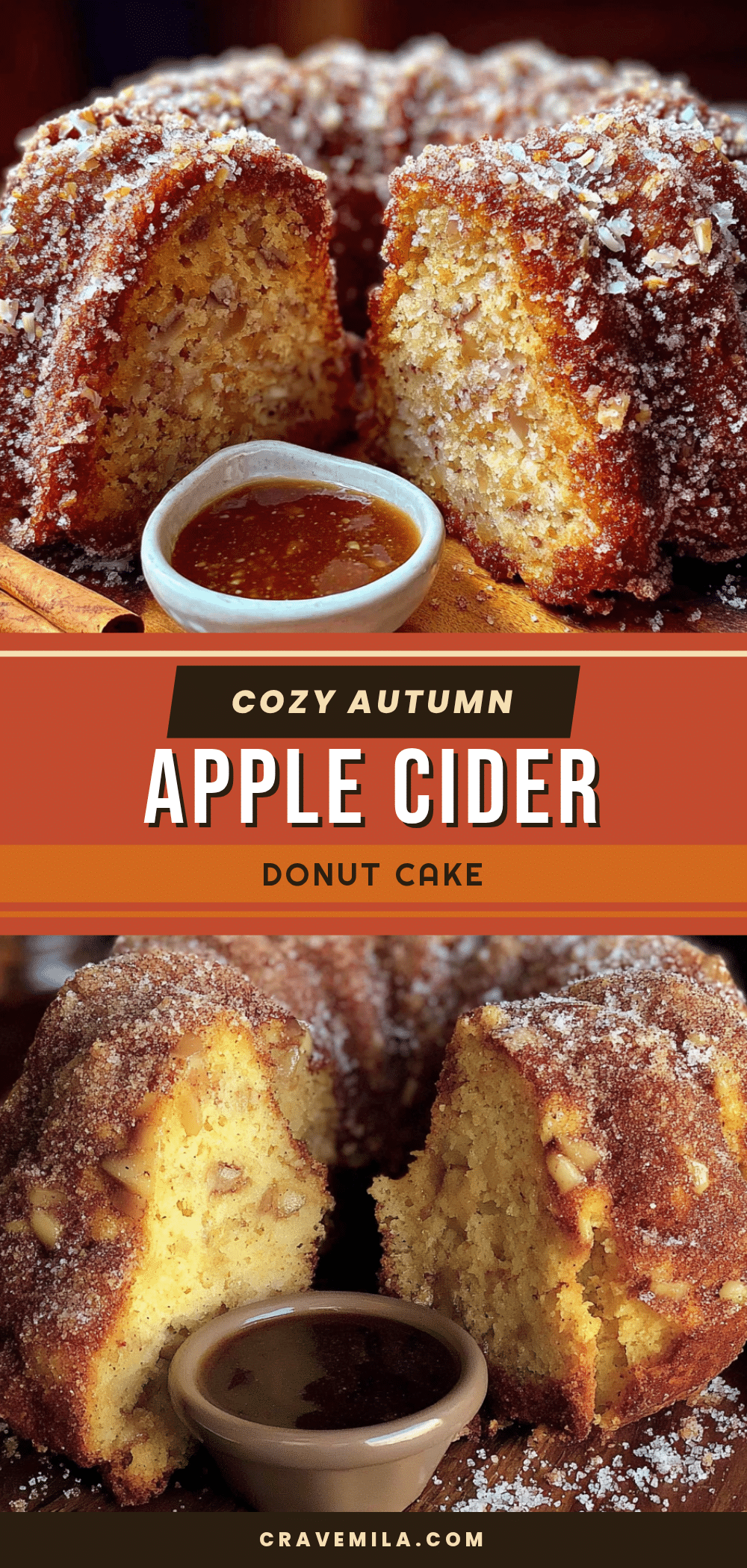 cozy apple cider donut cake with cinnamon sugar recipe