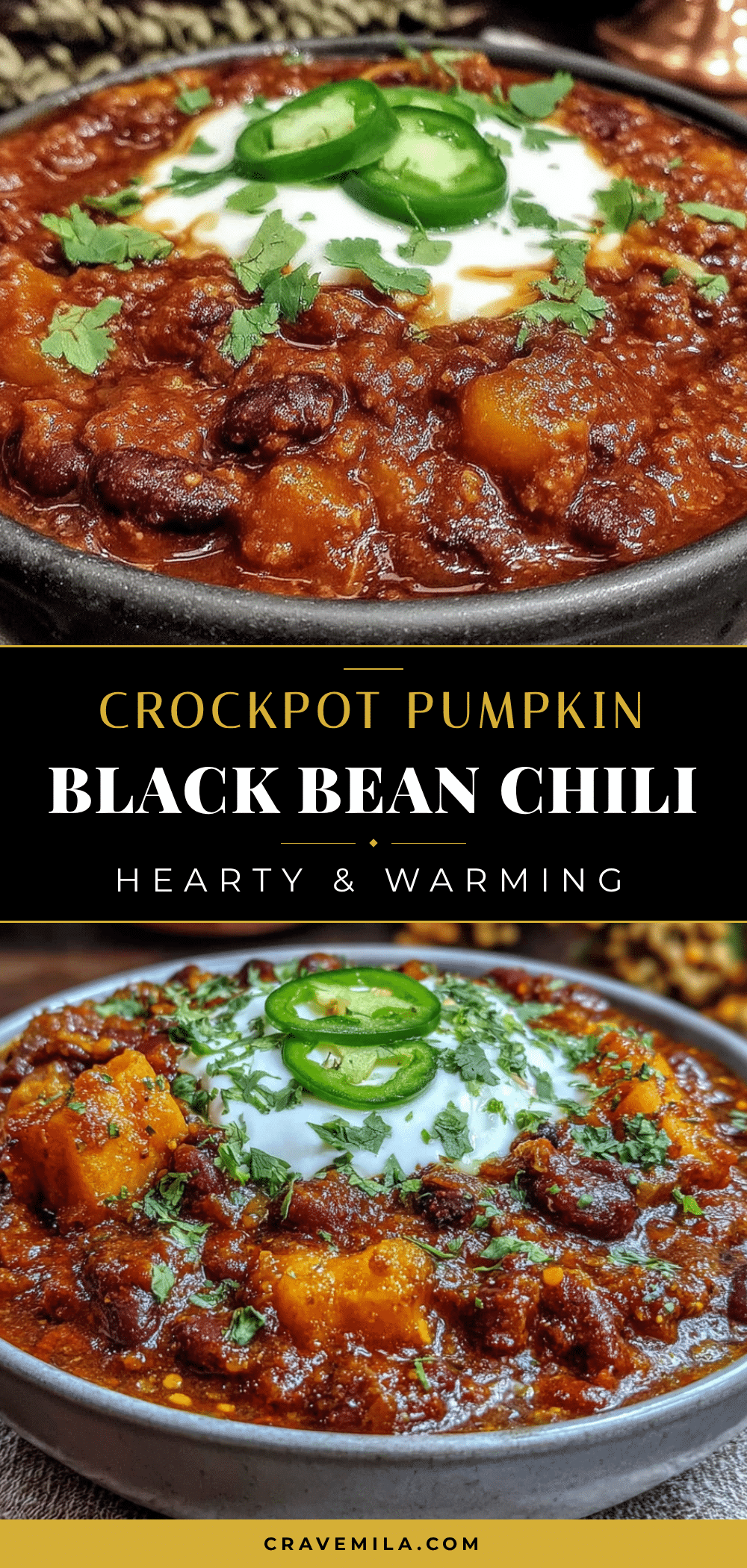 cozy crockpot pumpkin chili with black beans recipe