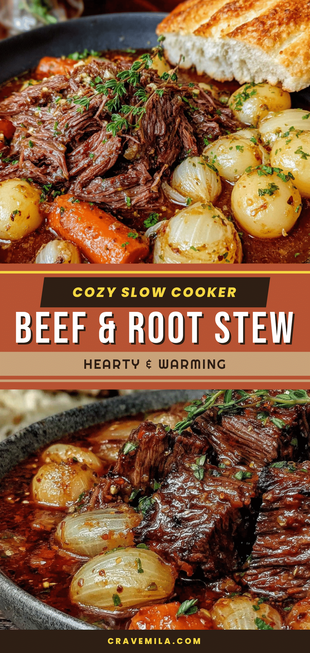cozy slow cooker beef & root vegetable stew recipe