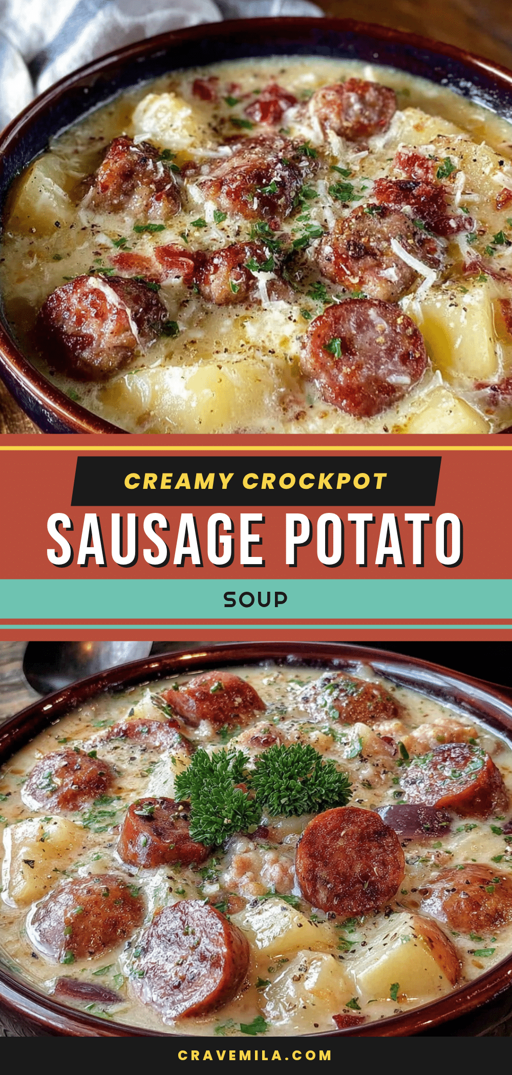 creamy crockpot sausage potato soup recipe