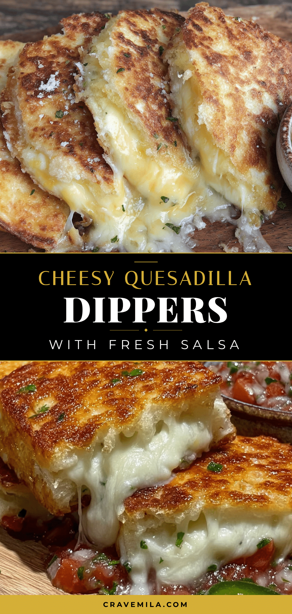 crispy cheese quesadilla dippers recipe