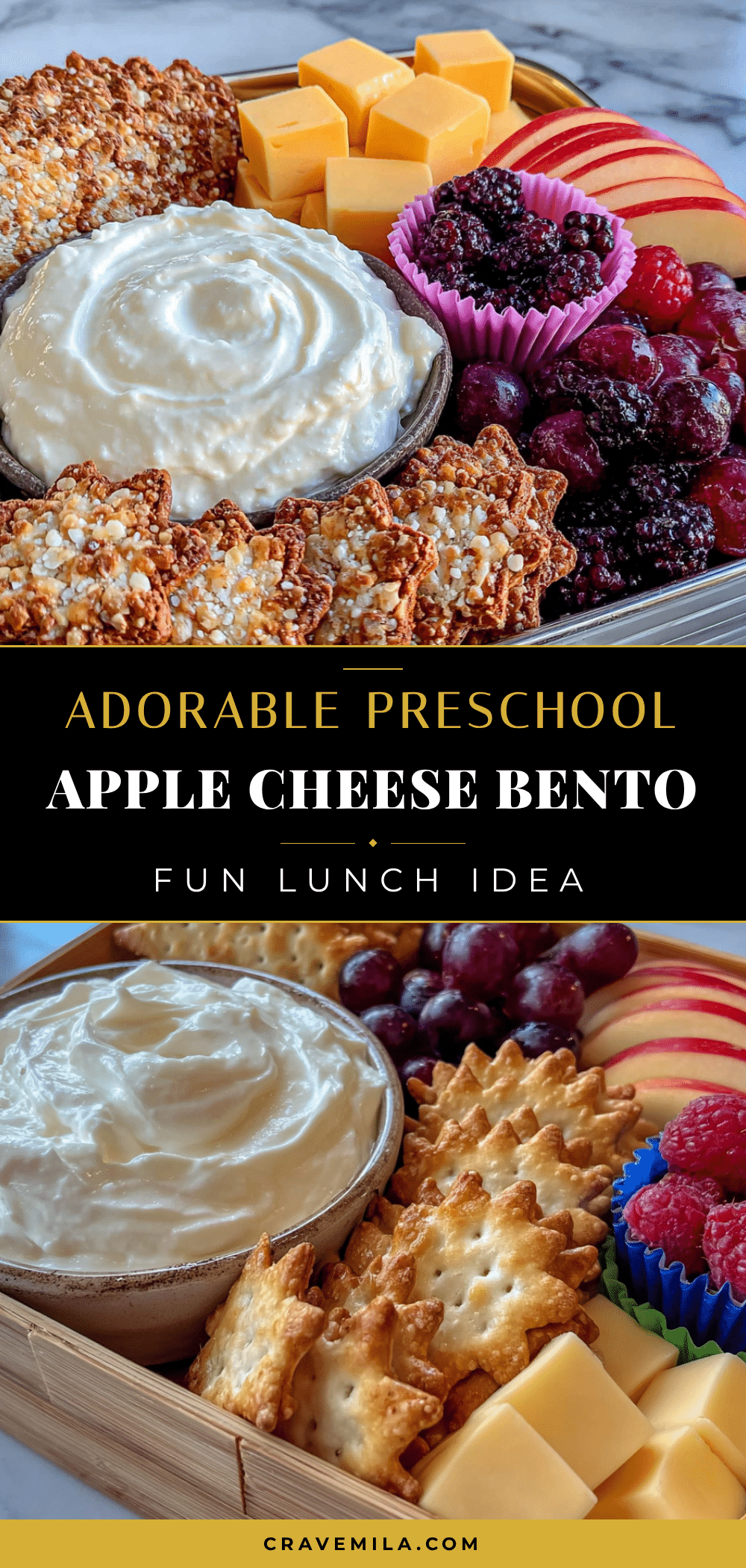 easy apple cheese bento recipe