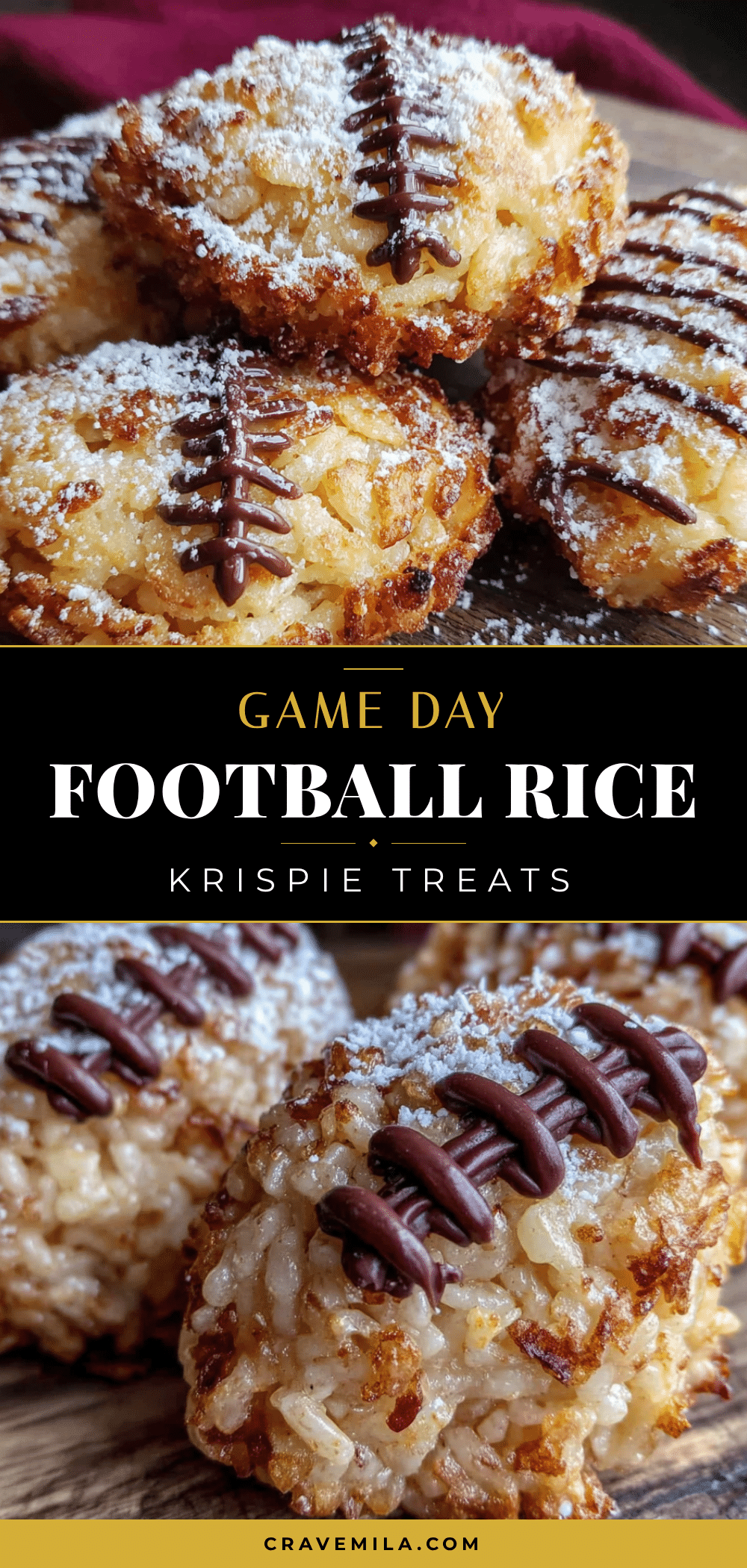 Easy Football Rice Krispie Treats recipe