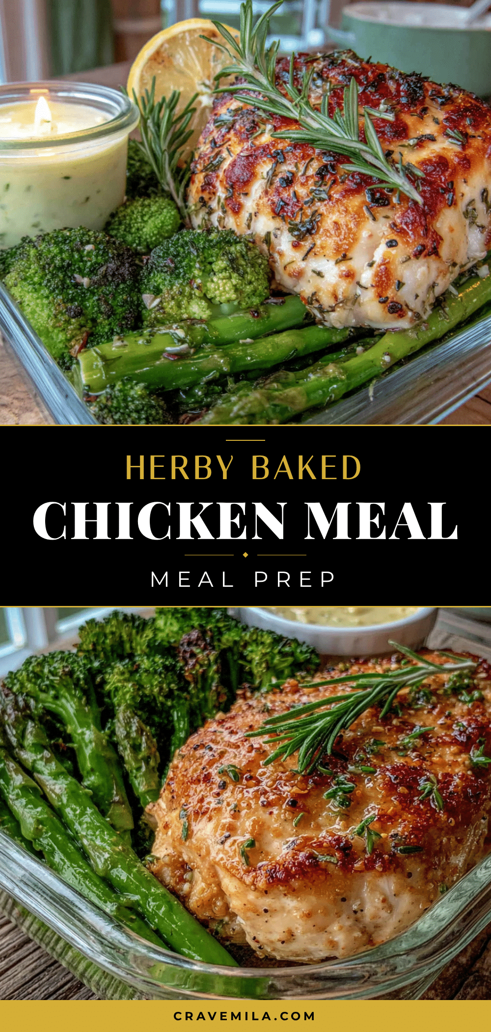 easy herby baked chicken meal prep recipe