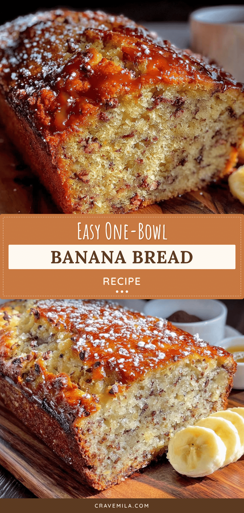 easy one-bowl banana bread recipe
