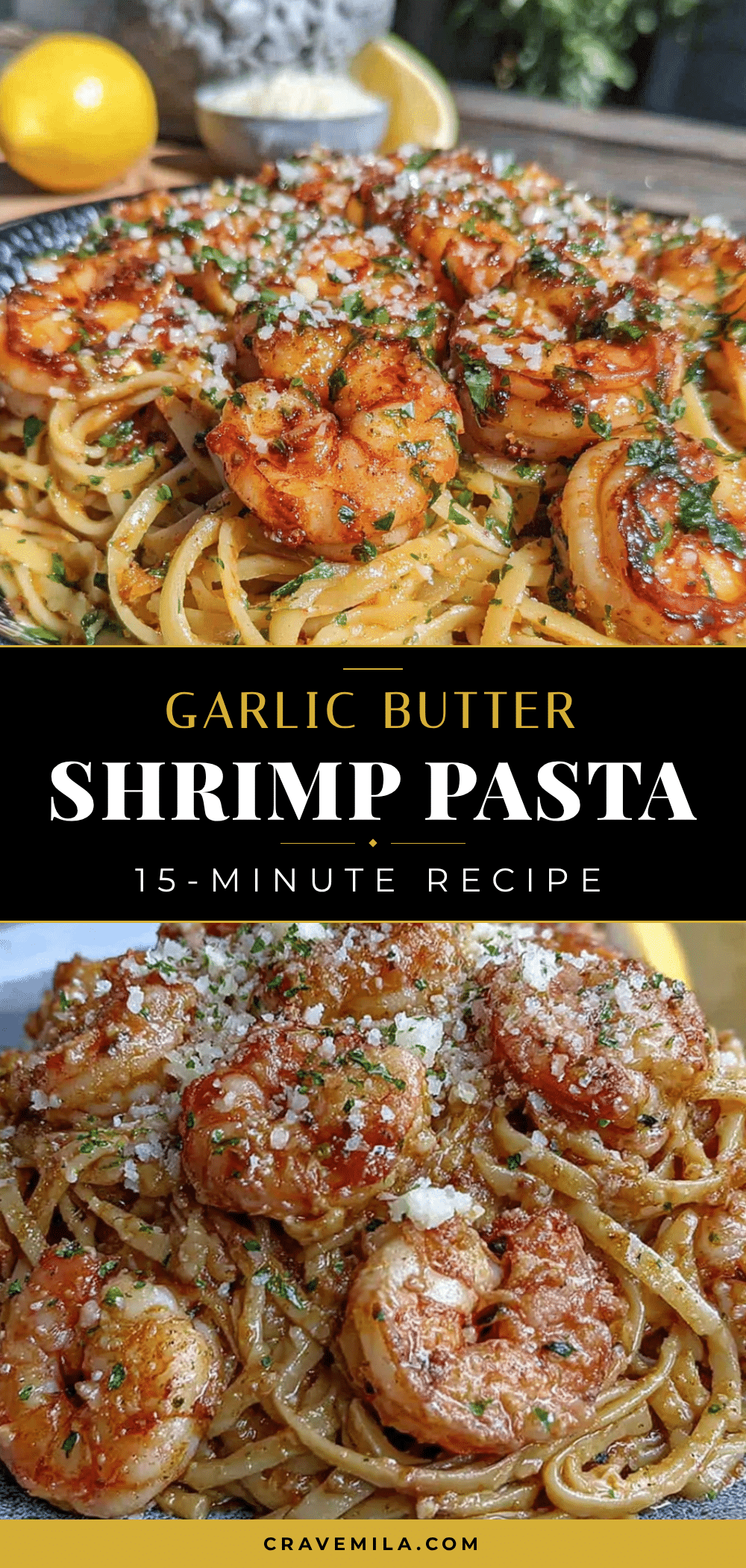 garlic butter shrimp pasta recipe