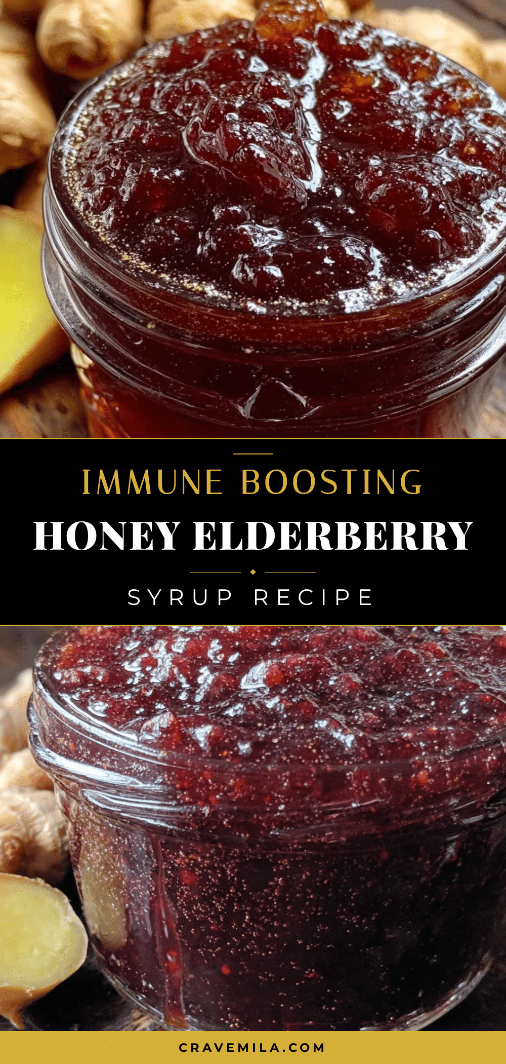 homemade elderberry syrup with honey and ginger recipe