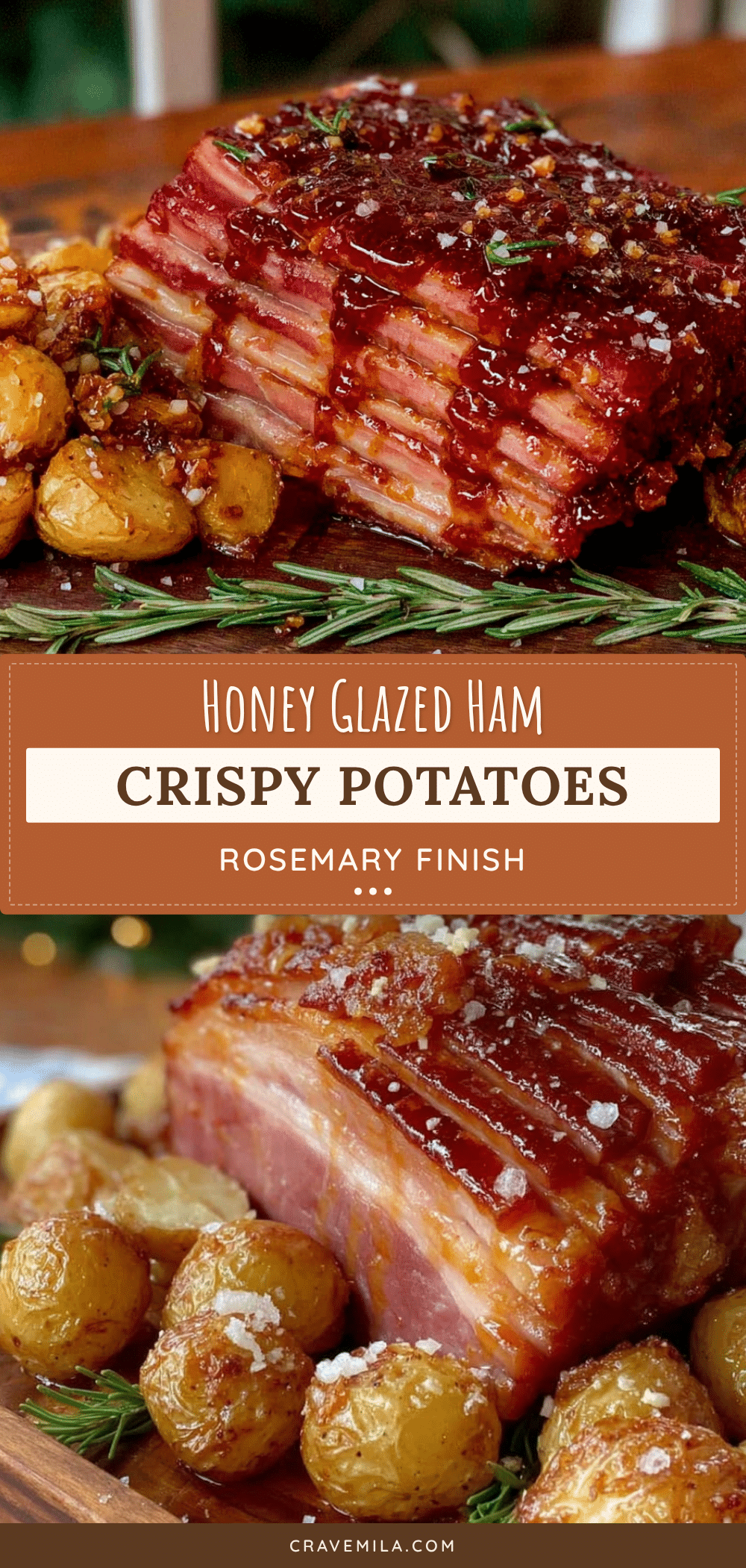 honey glazed ham with rosemary roasted potatoes recipe