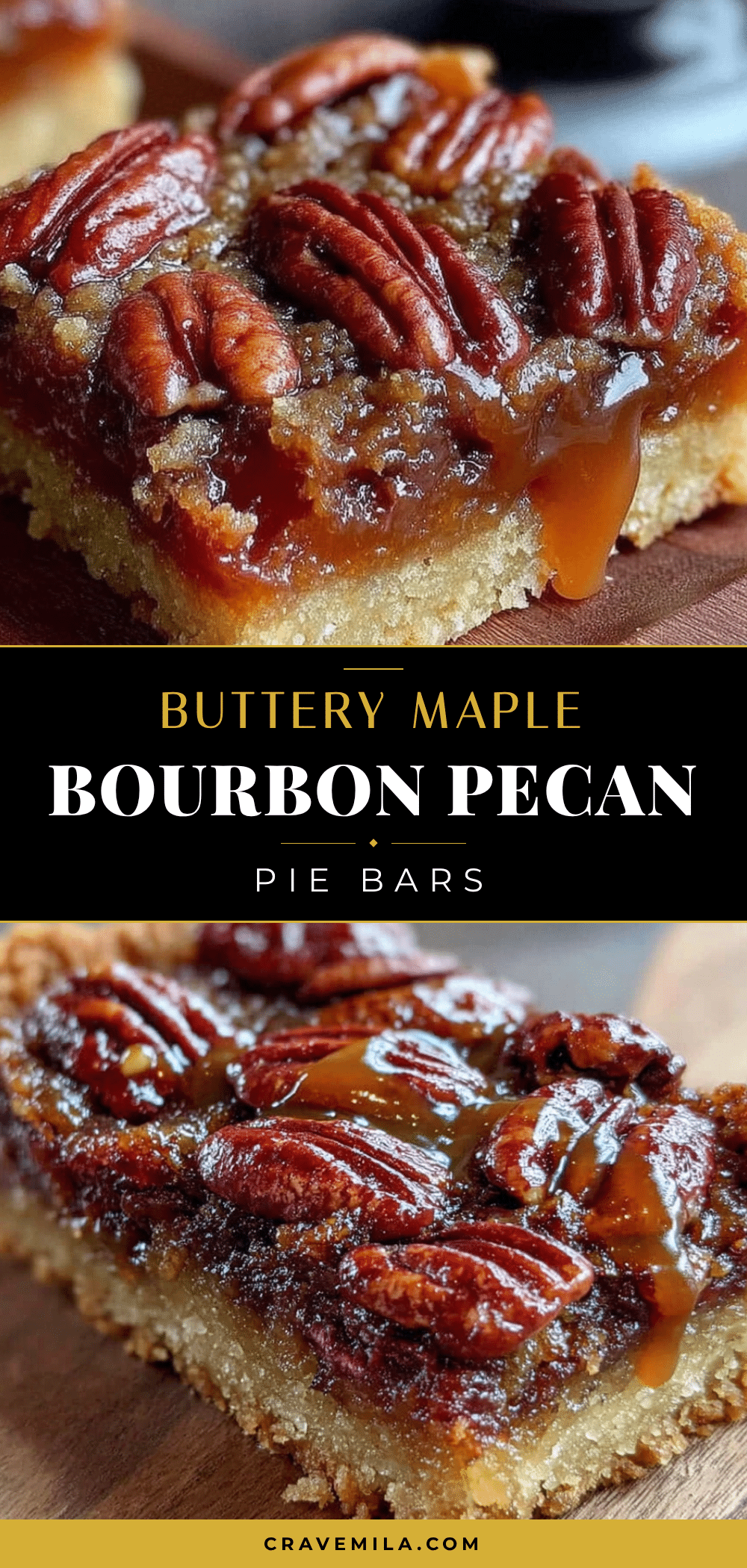 maple bourbon pecan pie bars recipe