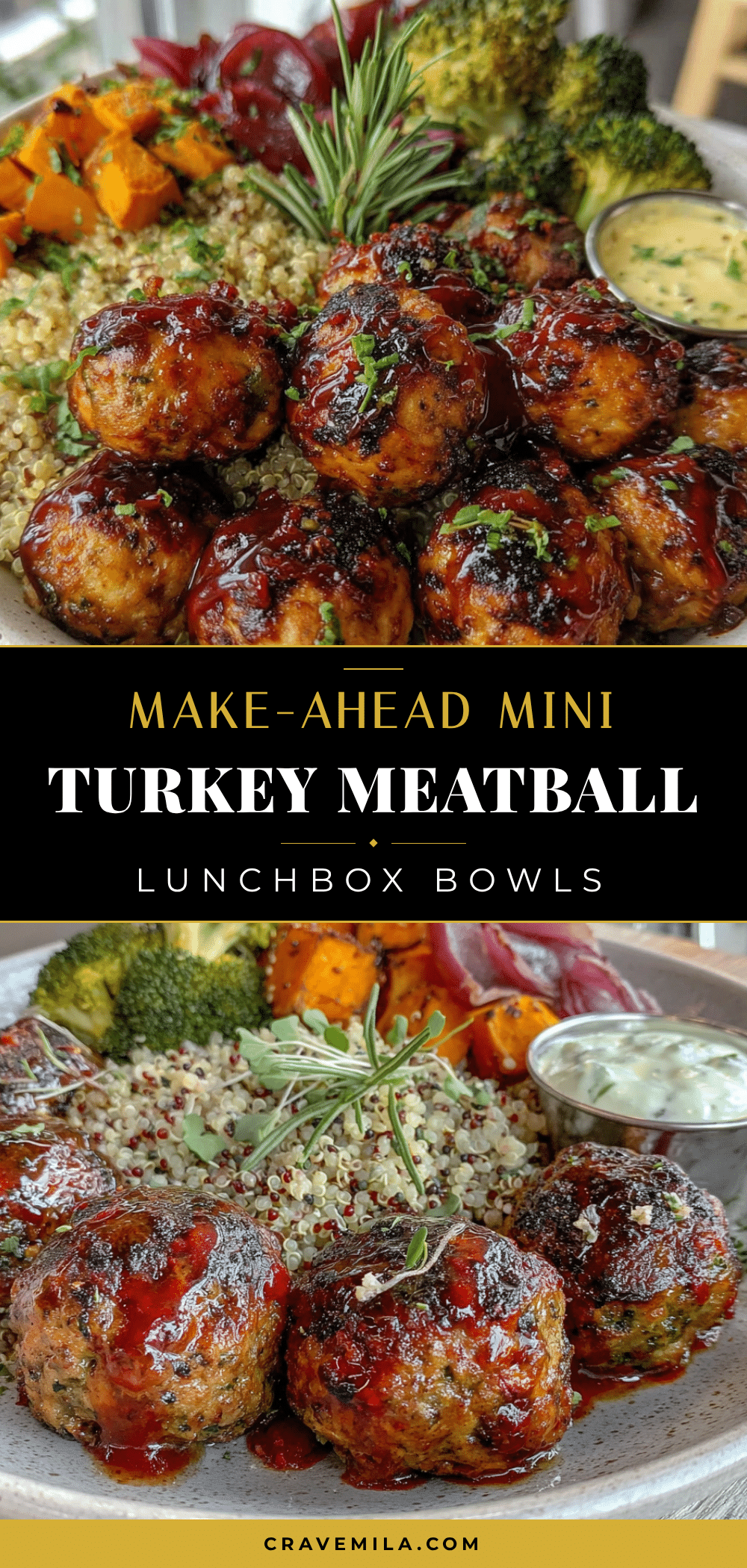mini turkey meatball lunchbox bowls recipe