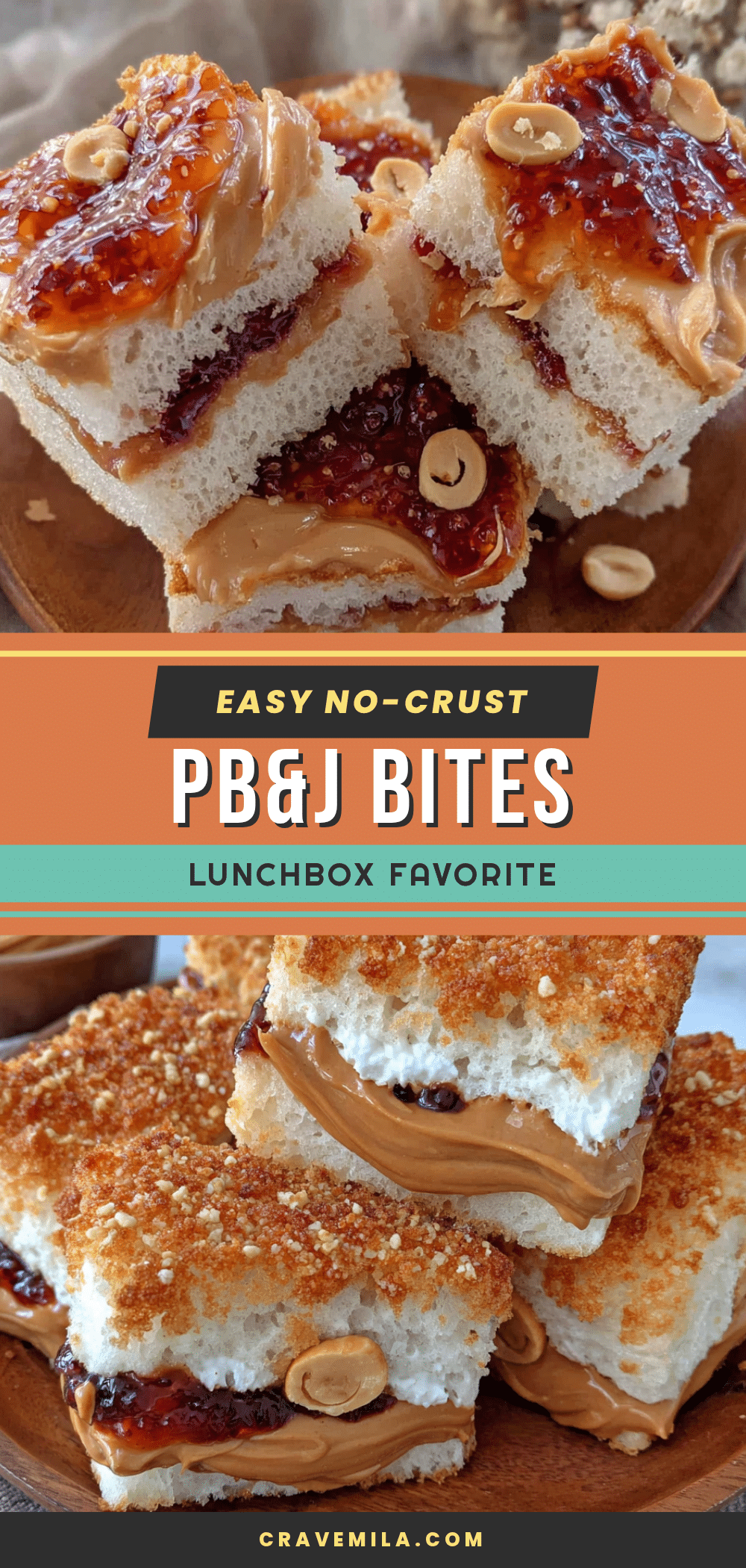 no-crust PB&J bites recipe