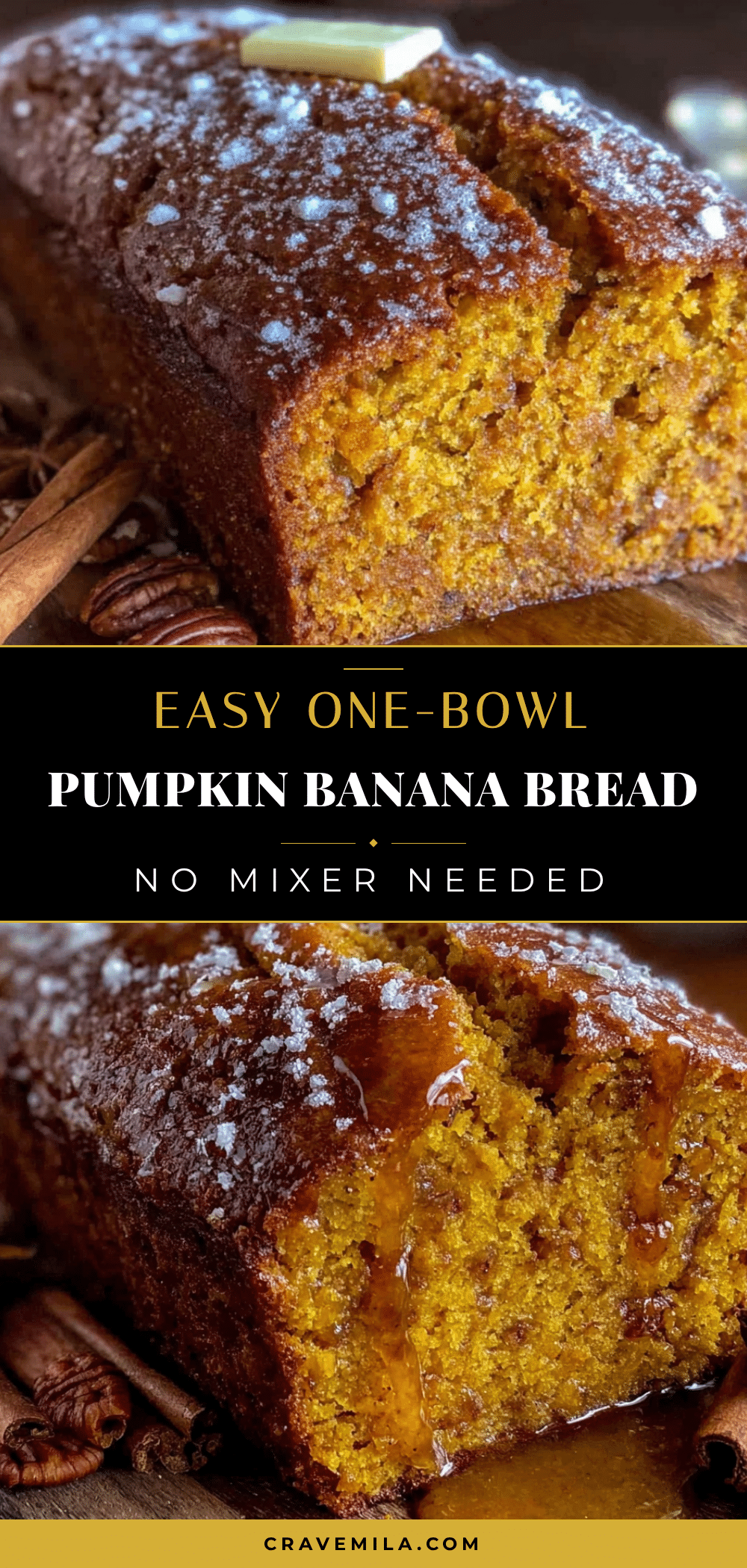 one-bowl pumpkin banana bread recipe