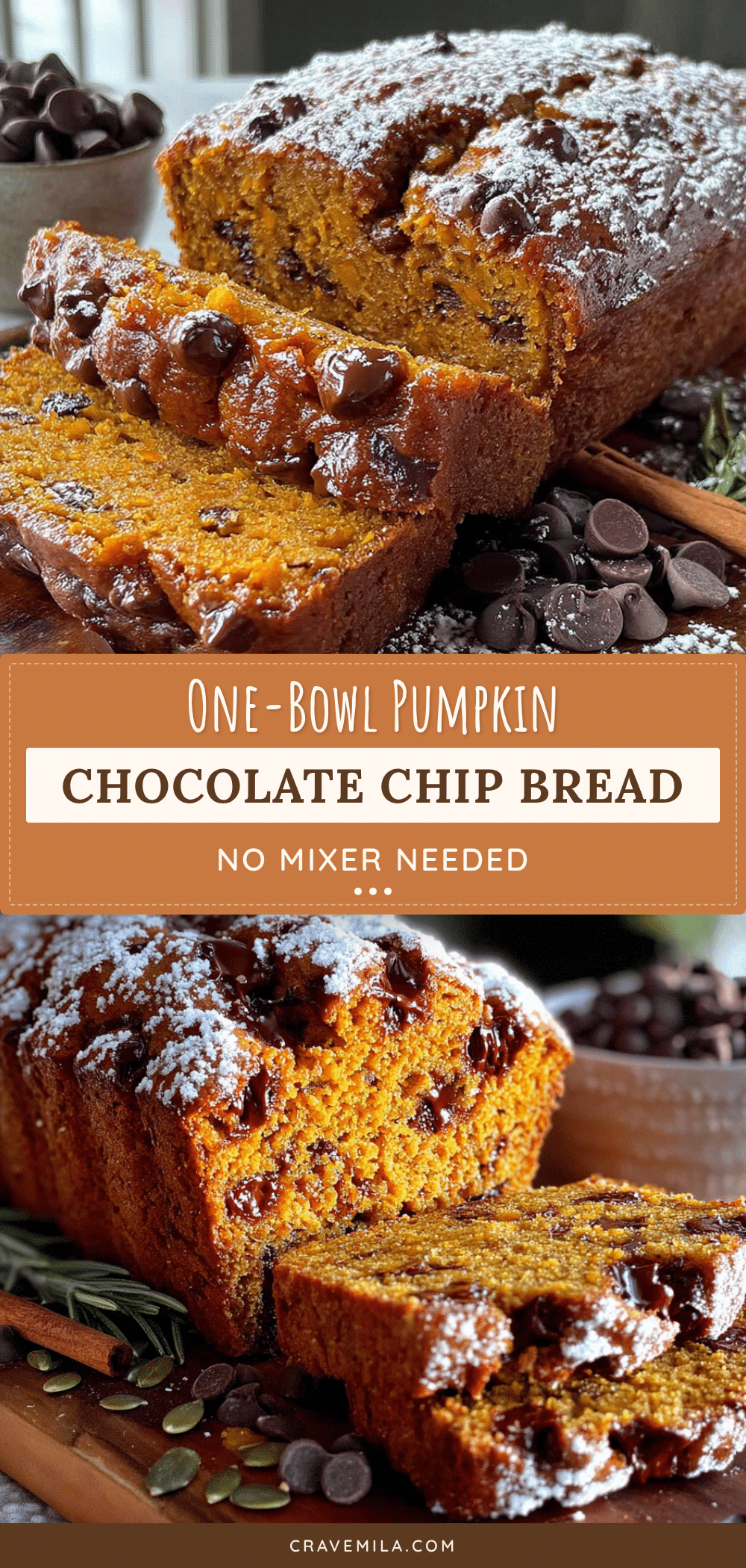 one-bowl pumpkin chocolate chip bread recipe