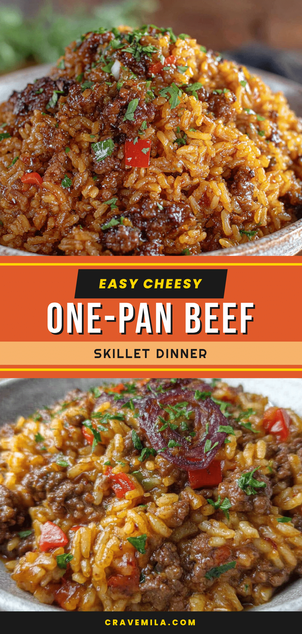 one-pan ground beef and rice skillet recipe