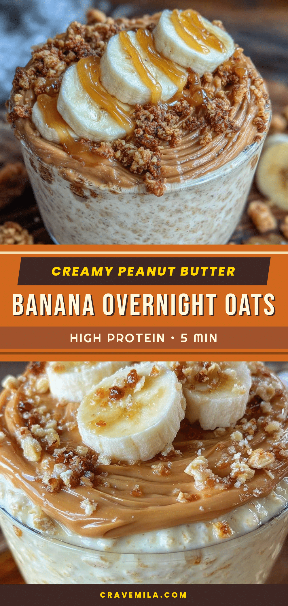 peanut butter banana overnight oats recipe