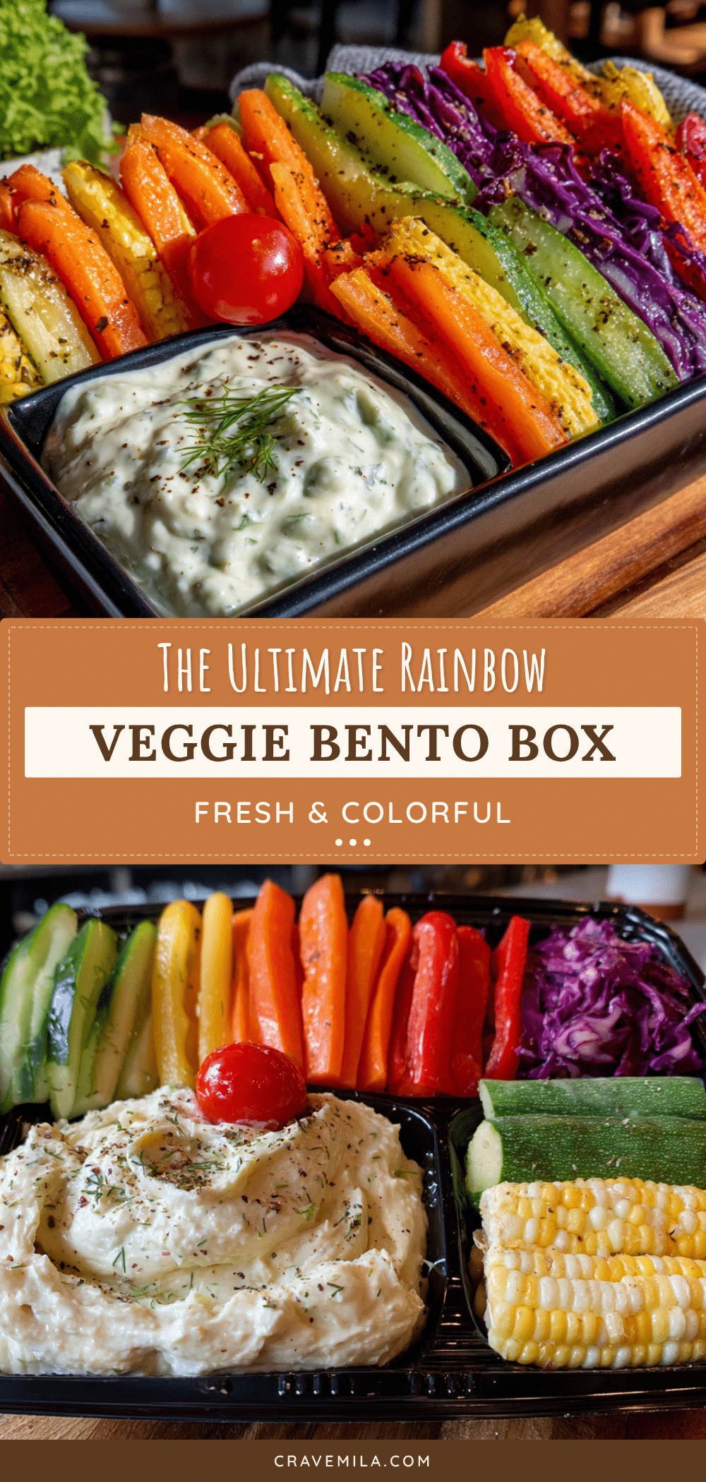 rainbow veggie bento box recipe
