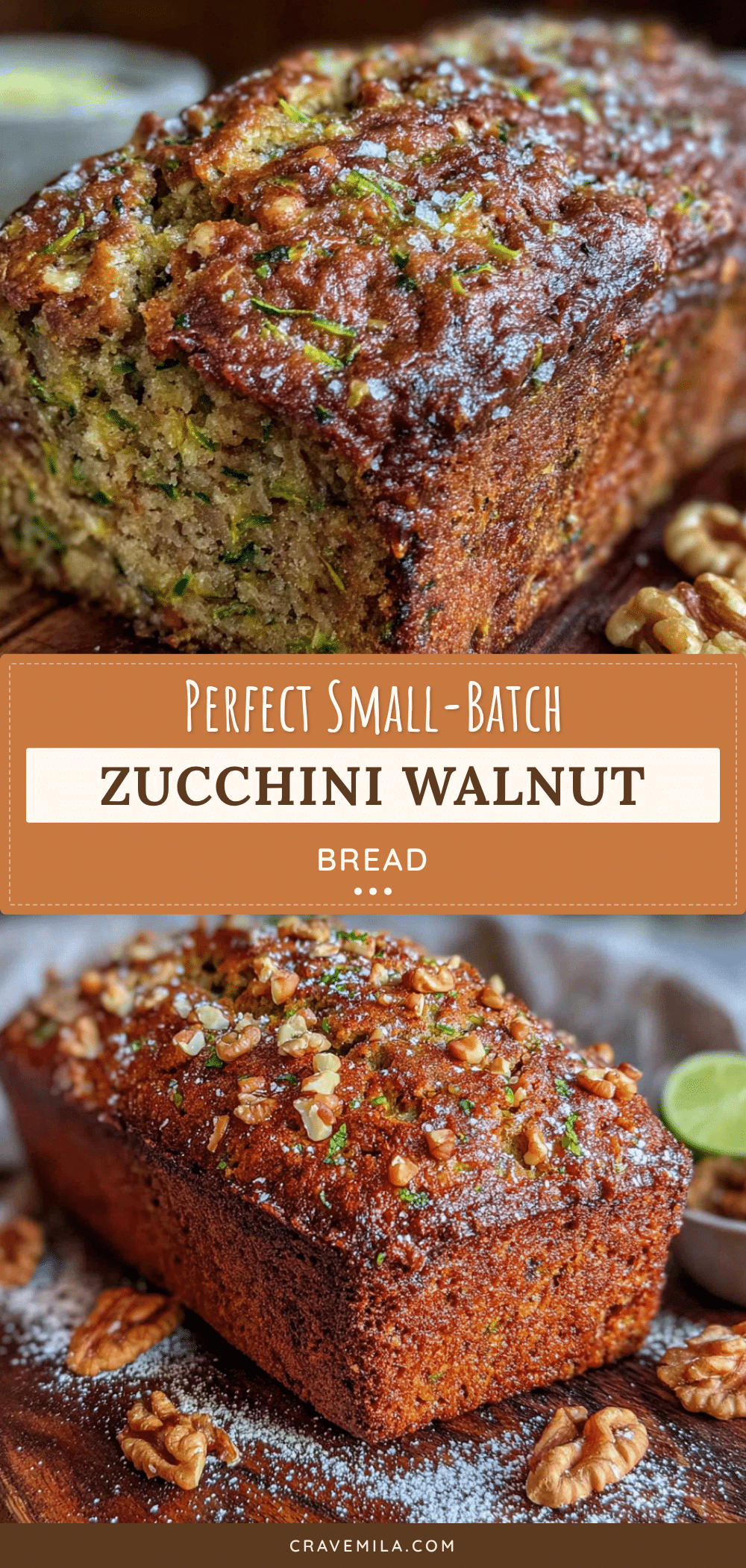 small-batch zucchini walnut bread recipe