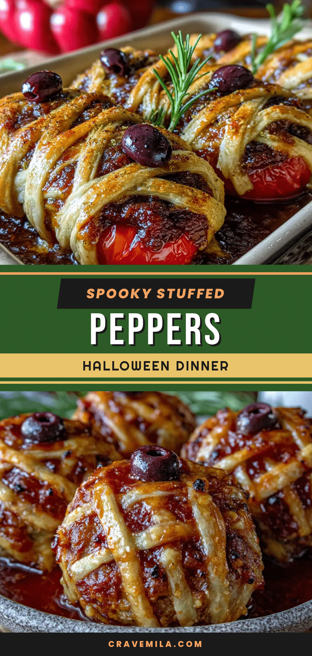 spooky mummy stuffed peppers recipe