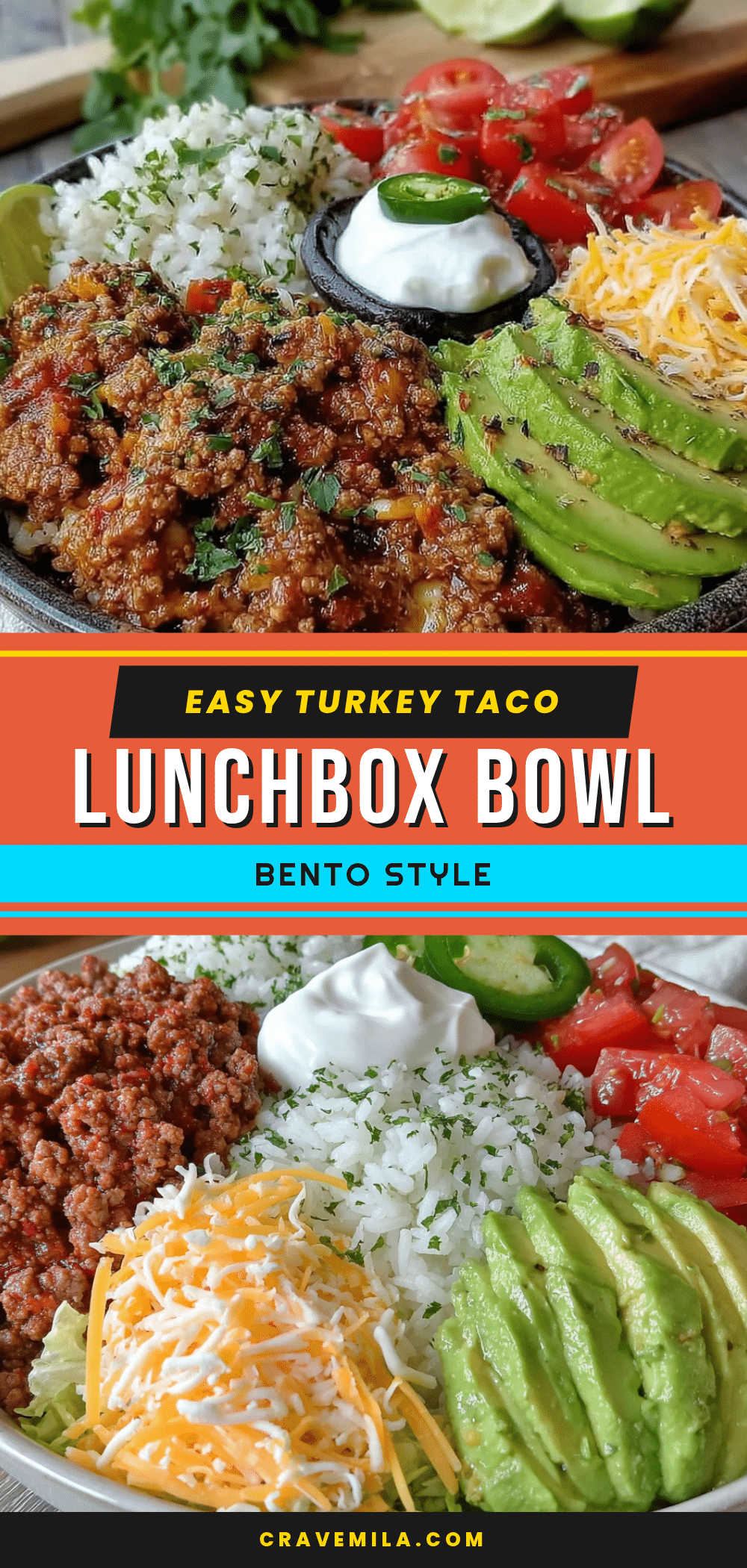 turkey taco bento bowl recipe