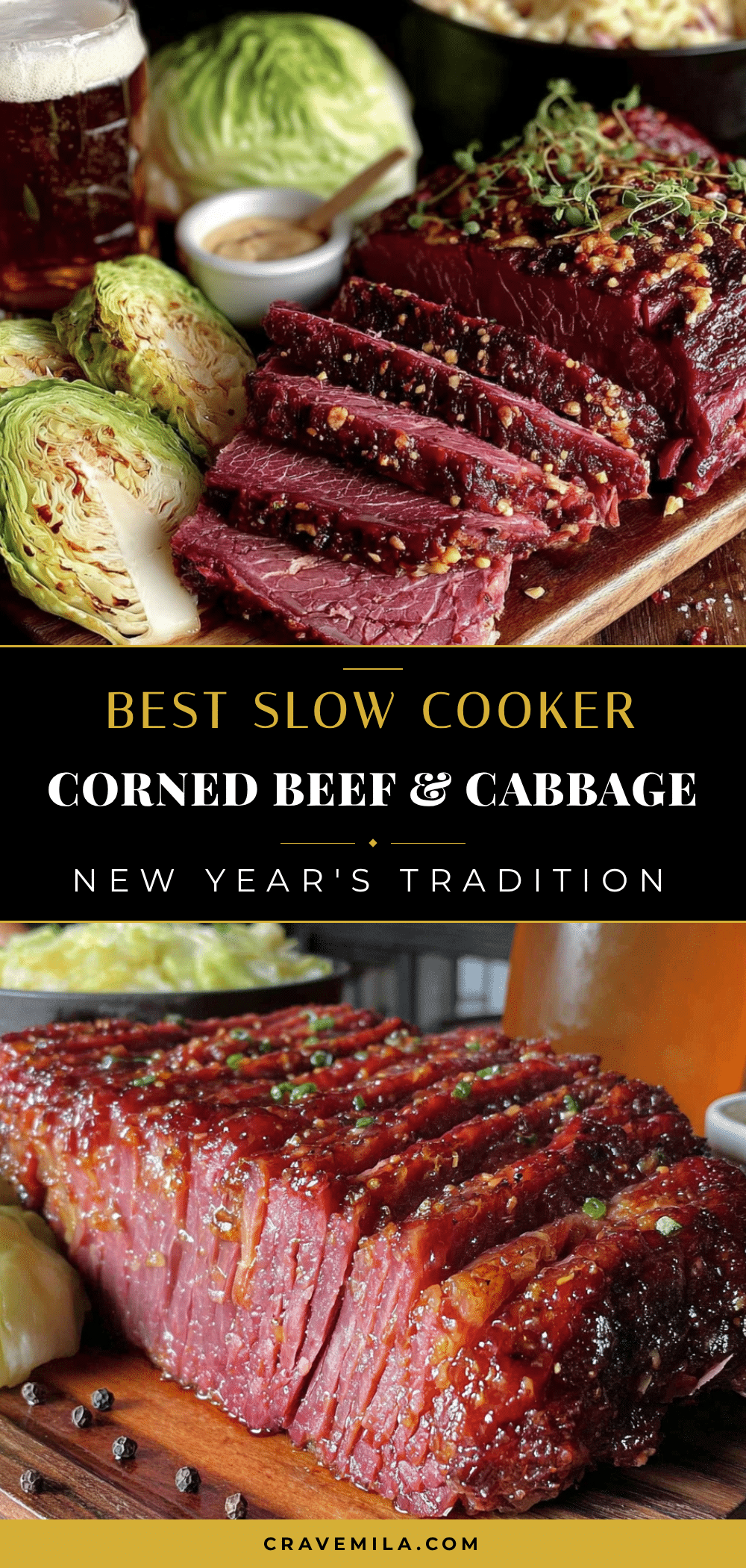 Best Slow Cooker Corned Beef and Cabbage for New Year’s recipe
