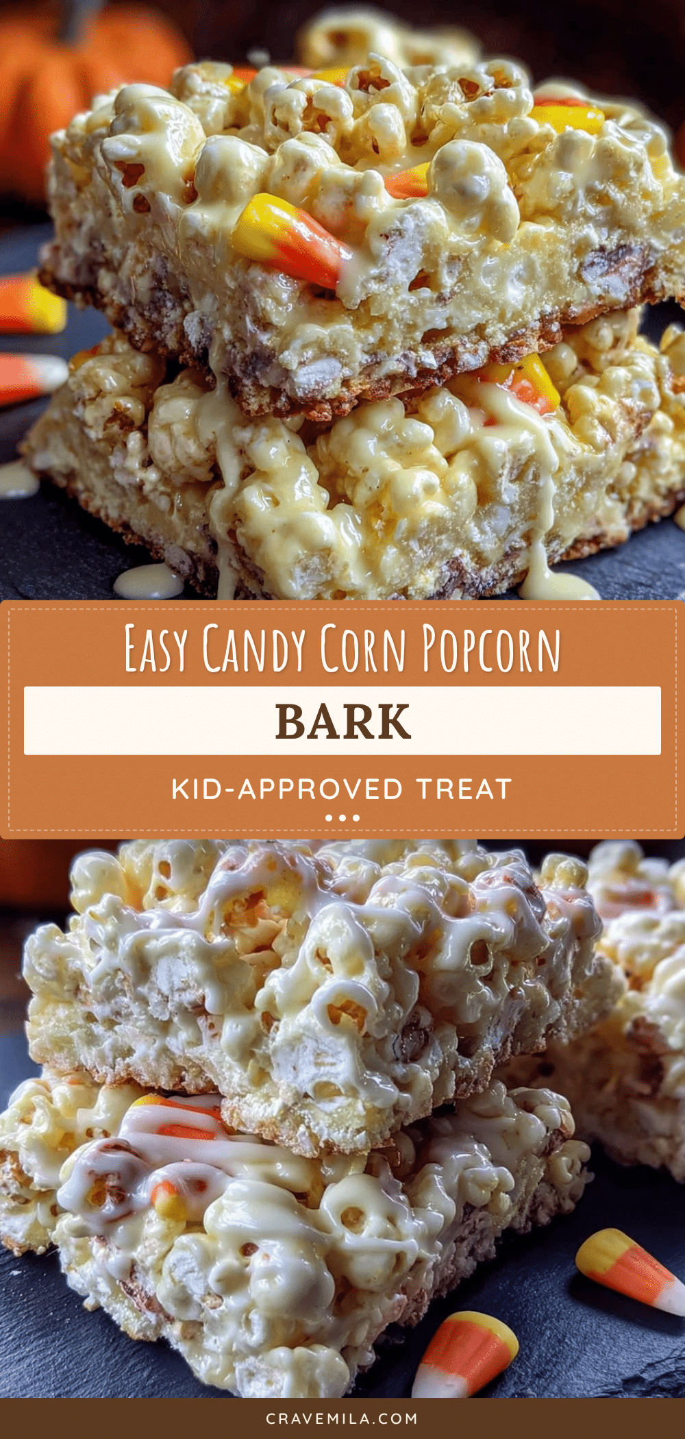 candy corn popcorn bark recipe