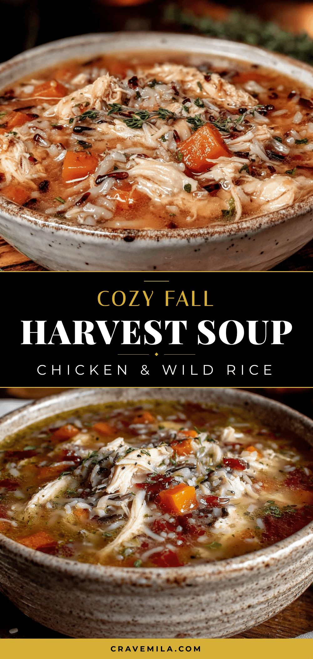 cozy fall harvest chicken and wild rice soup recipe