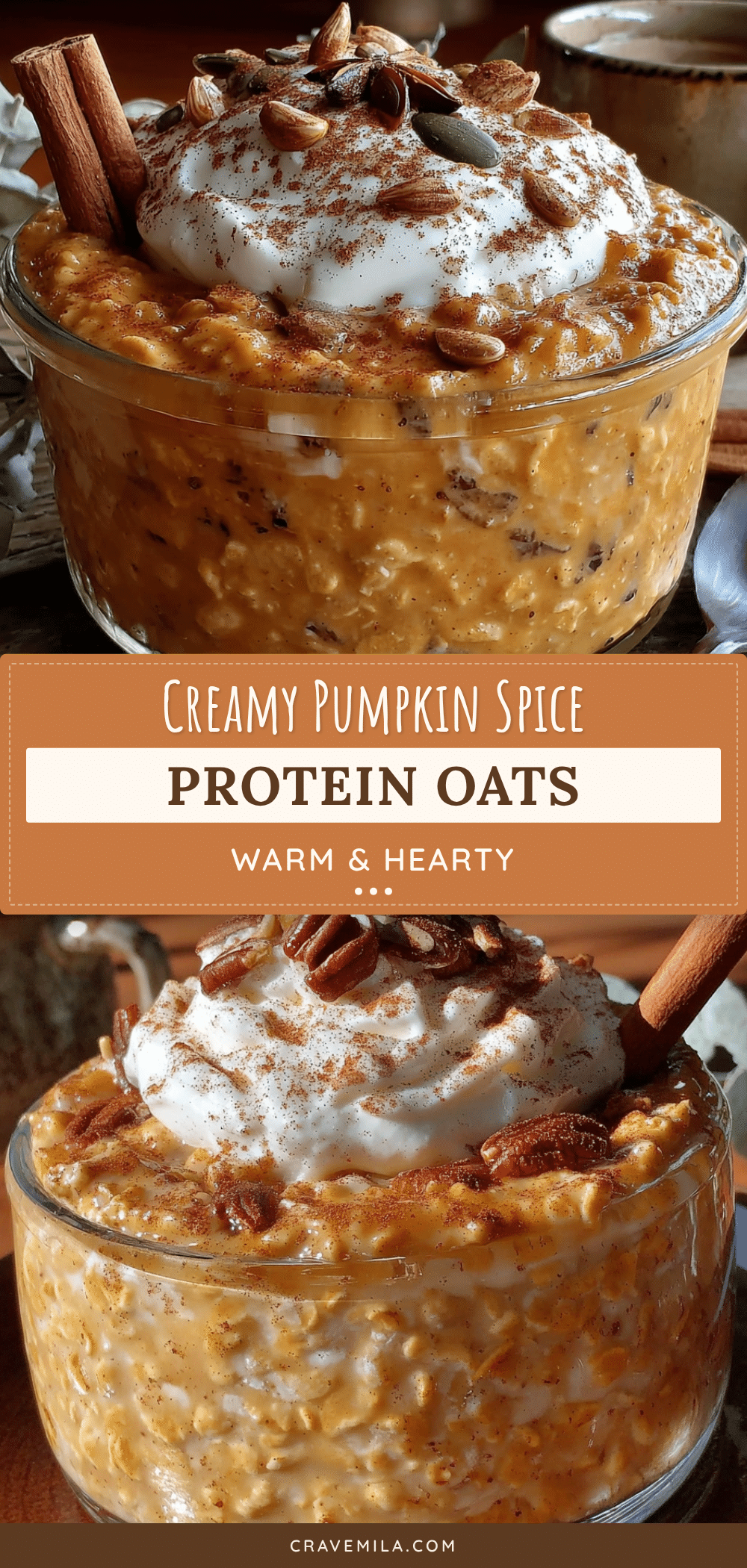 creamy pumpkin spice protein oats recipe