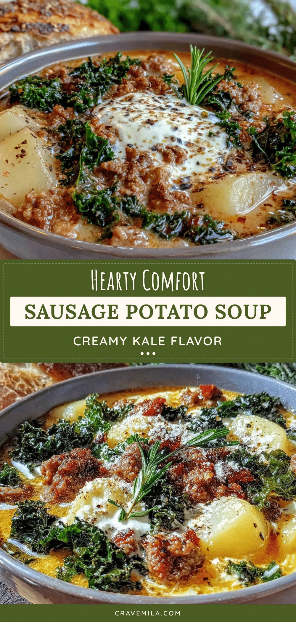 Creamy Sausage Potato Kale Soup recipe