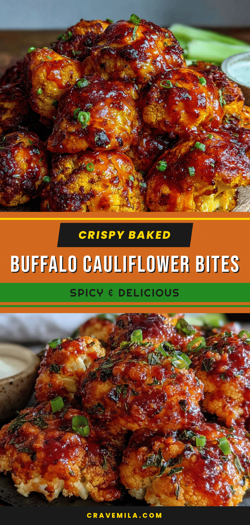 Crispy Baked Buffalo Cauliflower Bites recipe
