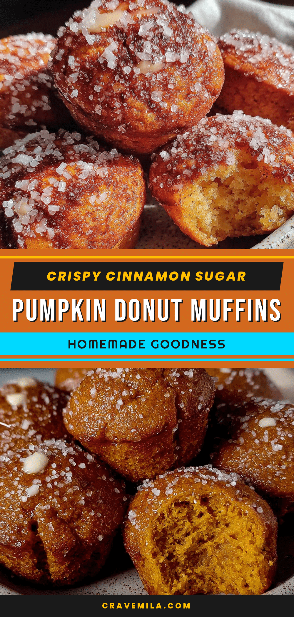 Crispy Cinnamon Sugar Pumpkin Donut Muffins recipe