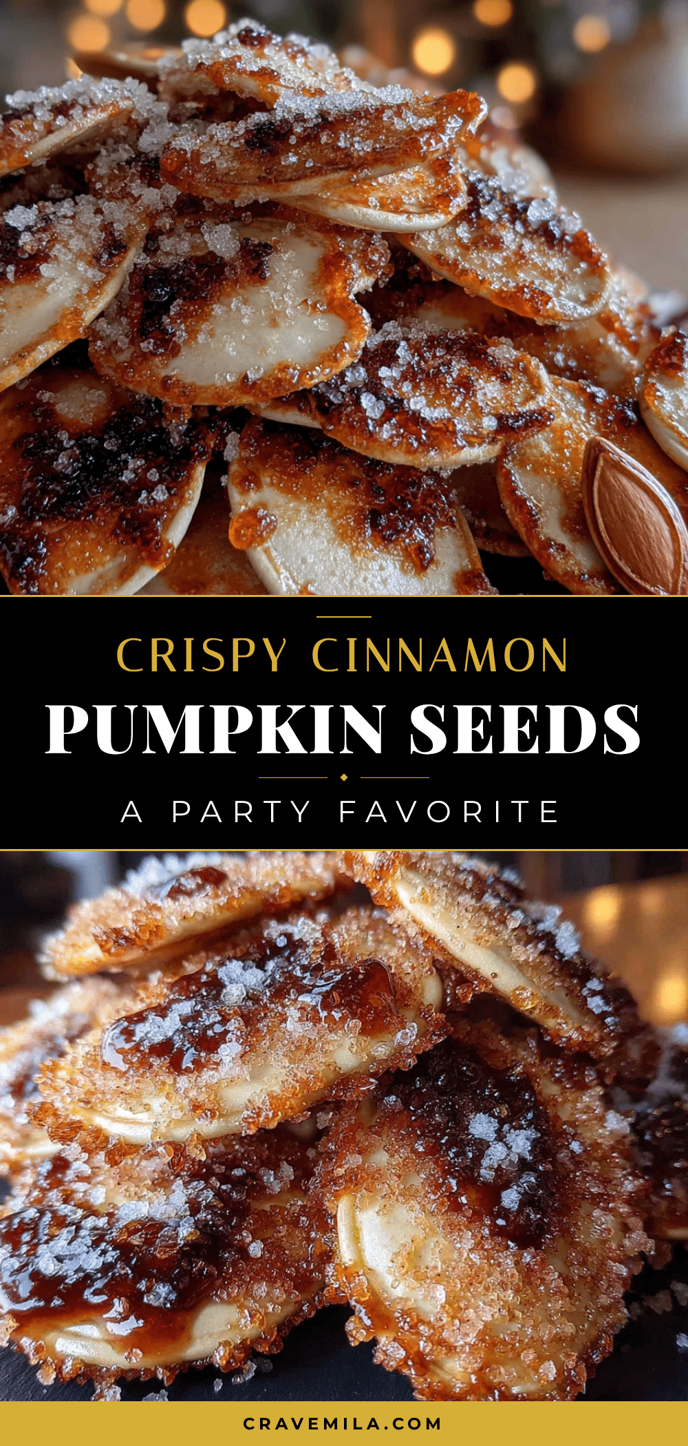 crispy cinnamon sugar pumpkin seeds recipe